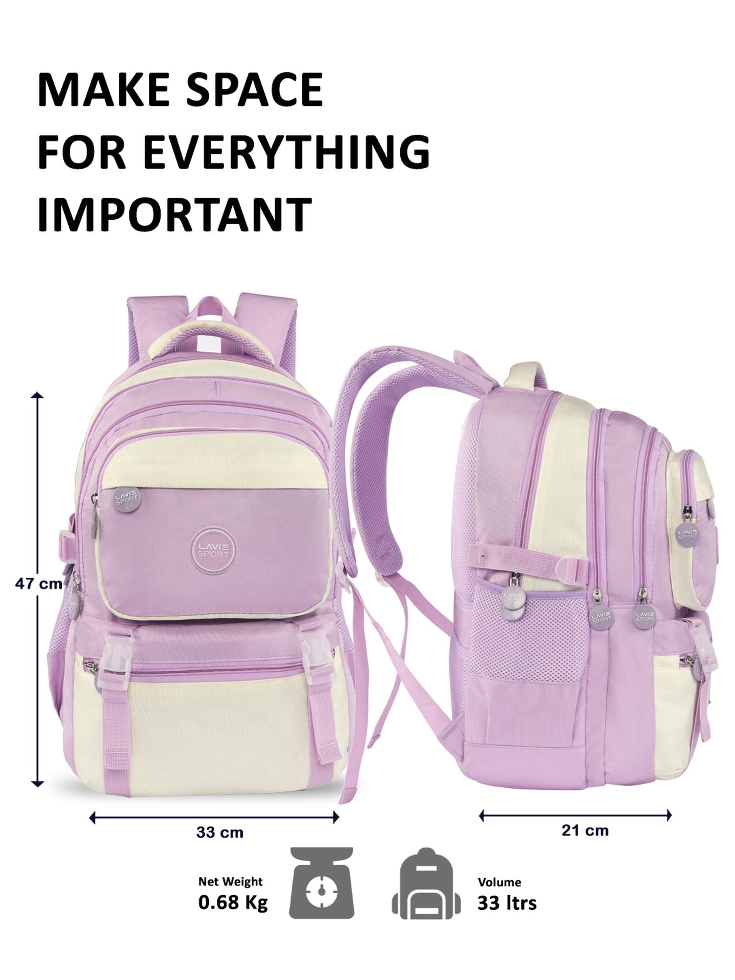 Twilight Laptop Backpack Raincover Bag Lilac
