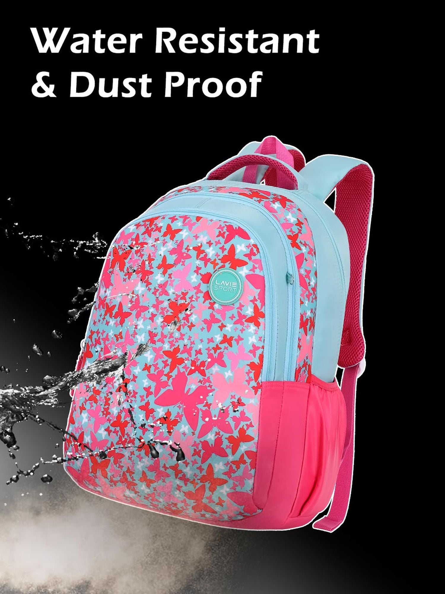 Twirl Printed Backpack Pencil Pouch Bag Blue