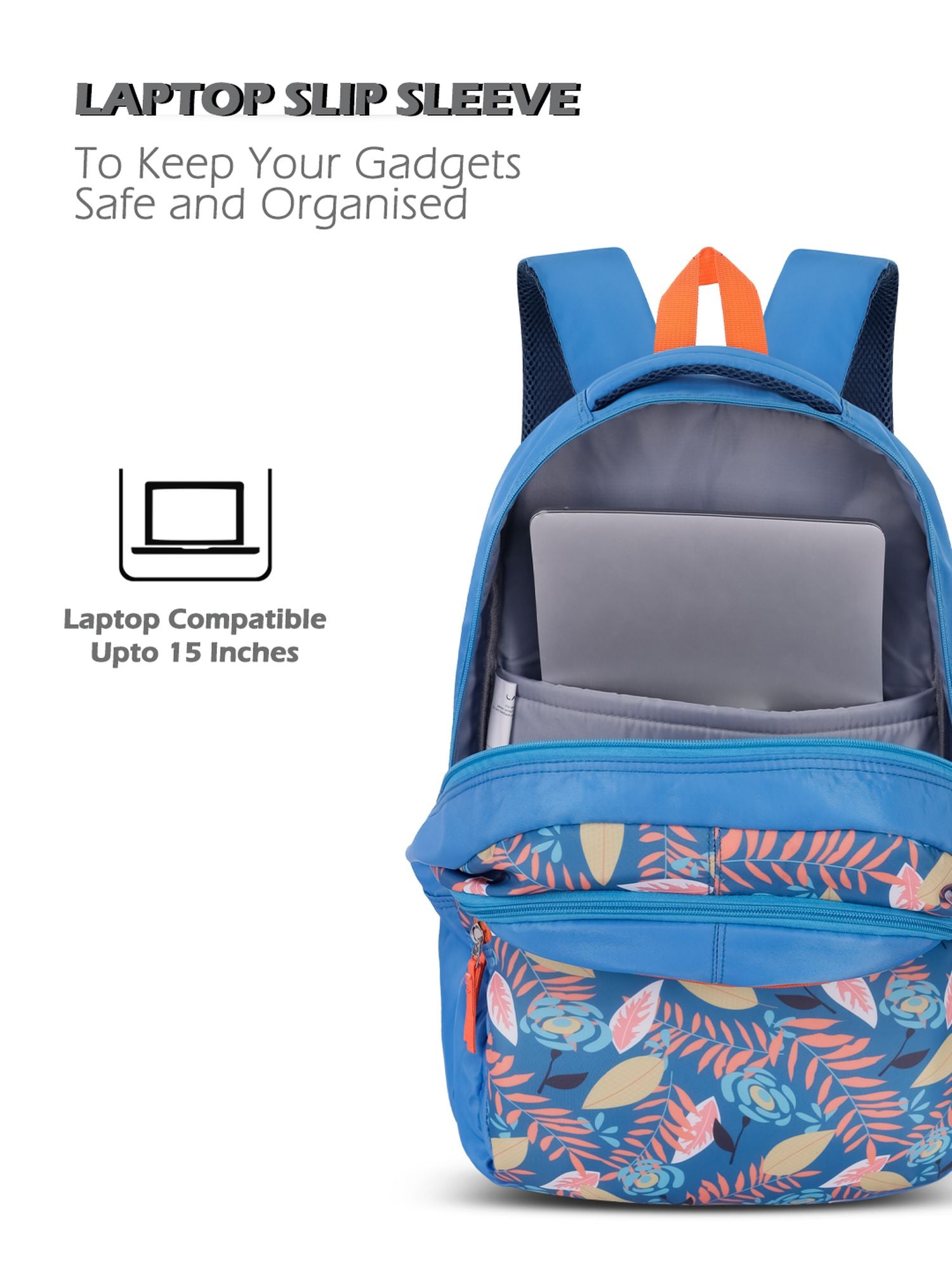 Tropica Printed Backpack Pencil Pouch Bag Teal