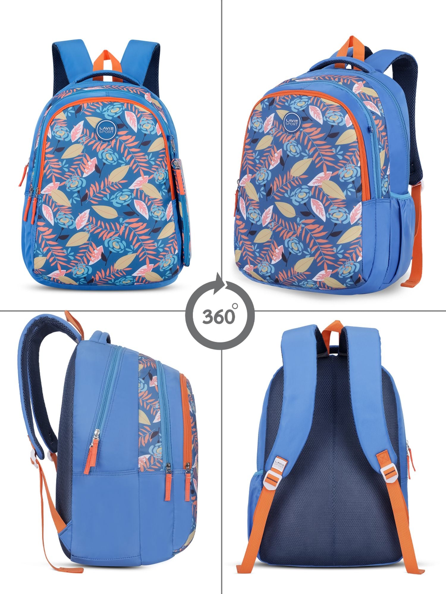 Tropica Printed Backpack Pencil Pouch Bag Teal
