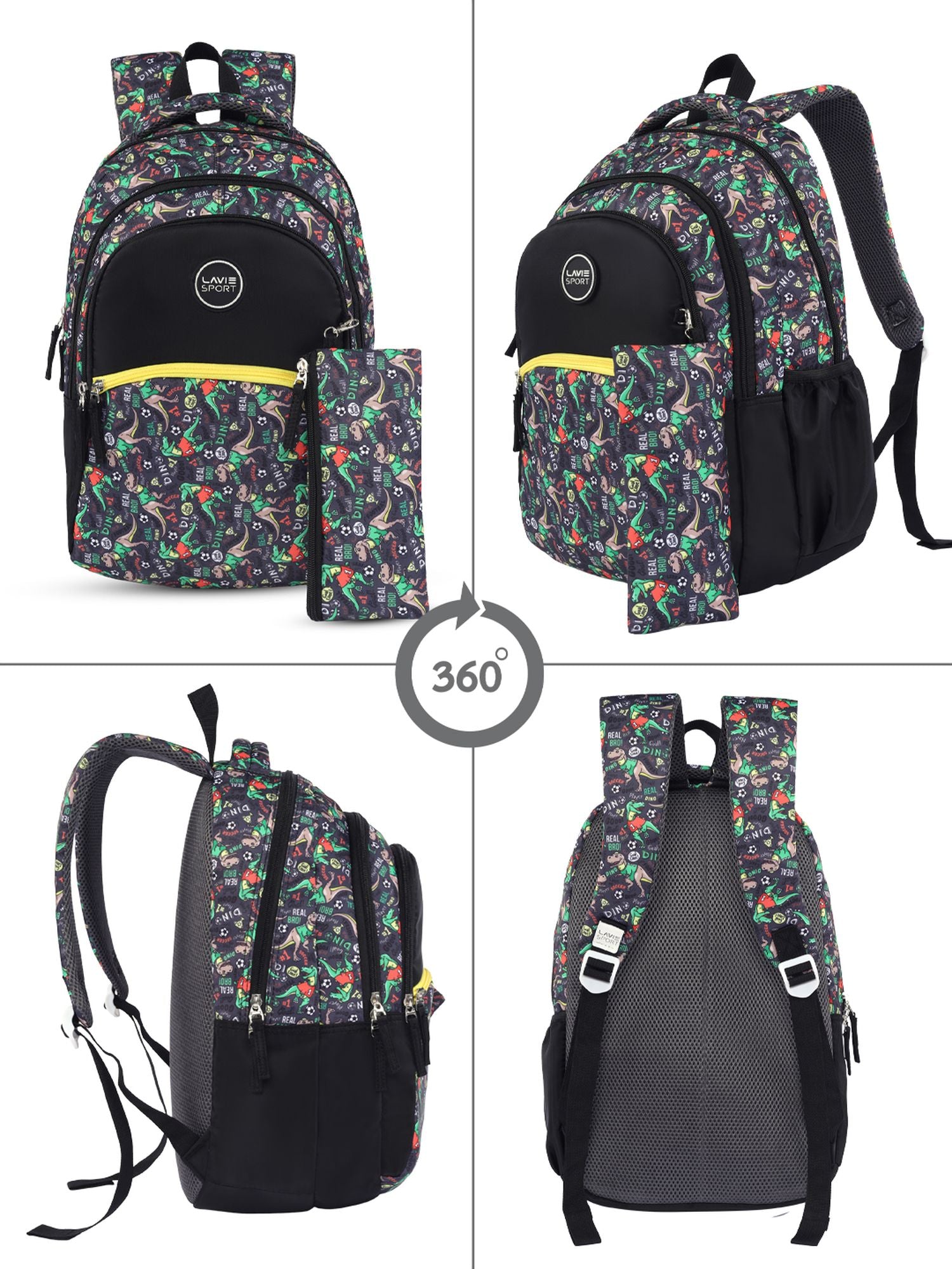 Fossil Printed Backpack Black
