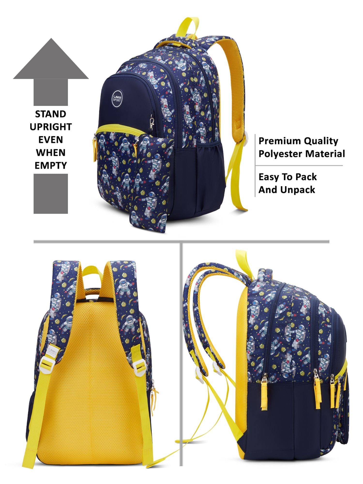 Astronaut Printed Backpack Navy