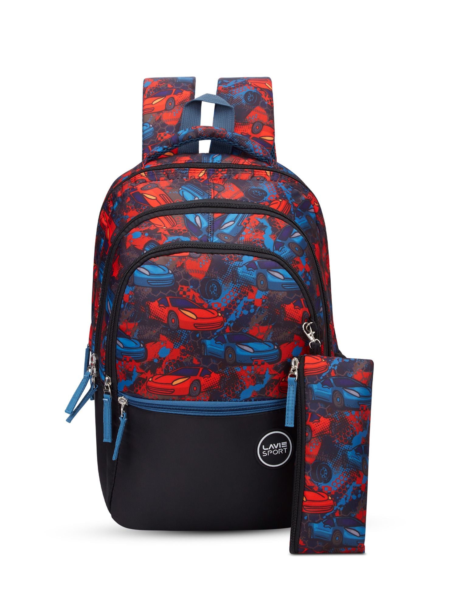 Race Printed Backpack Red