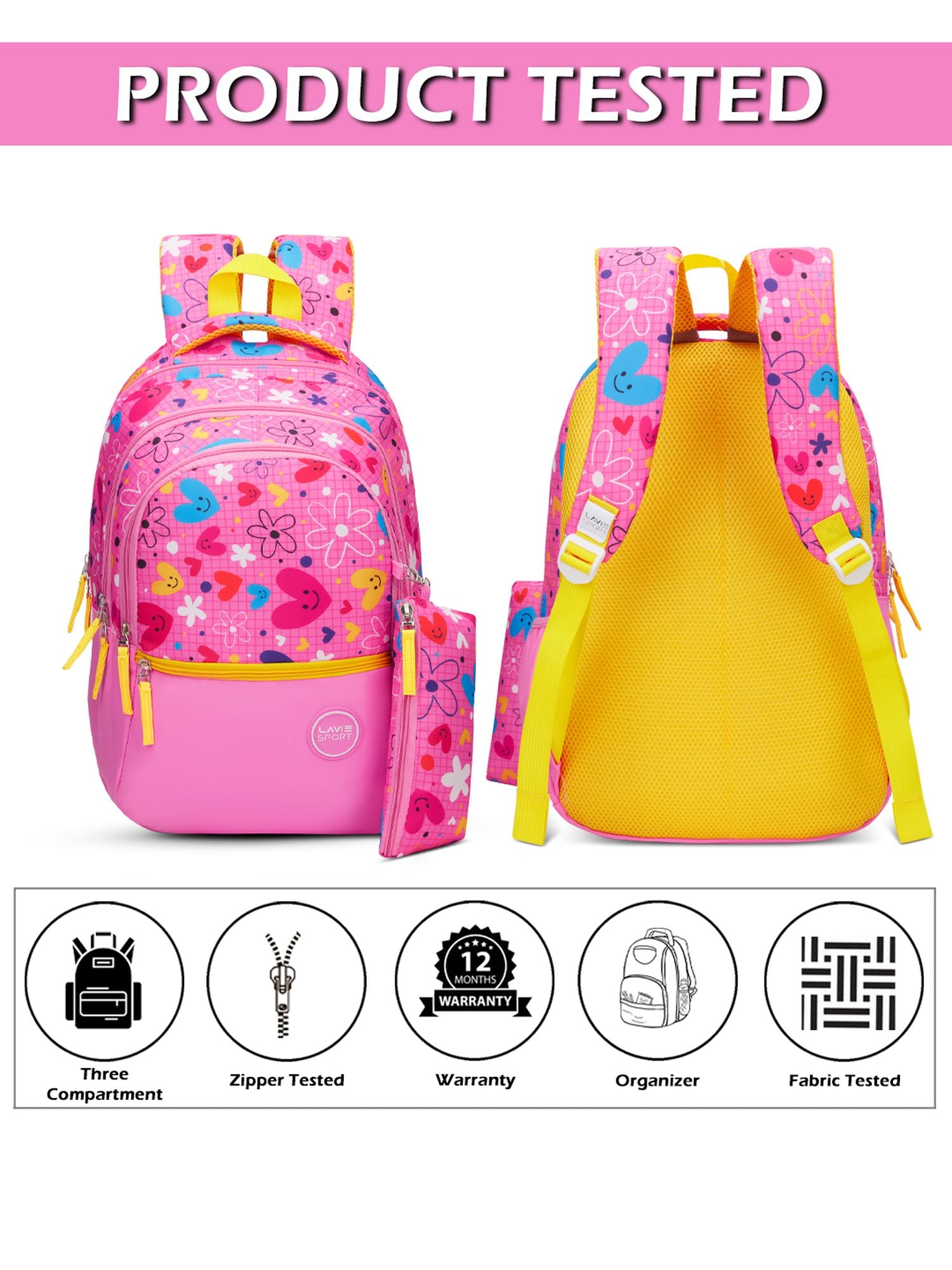 Cupcake Printed Backpack Pink
