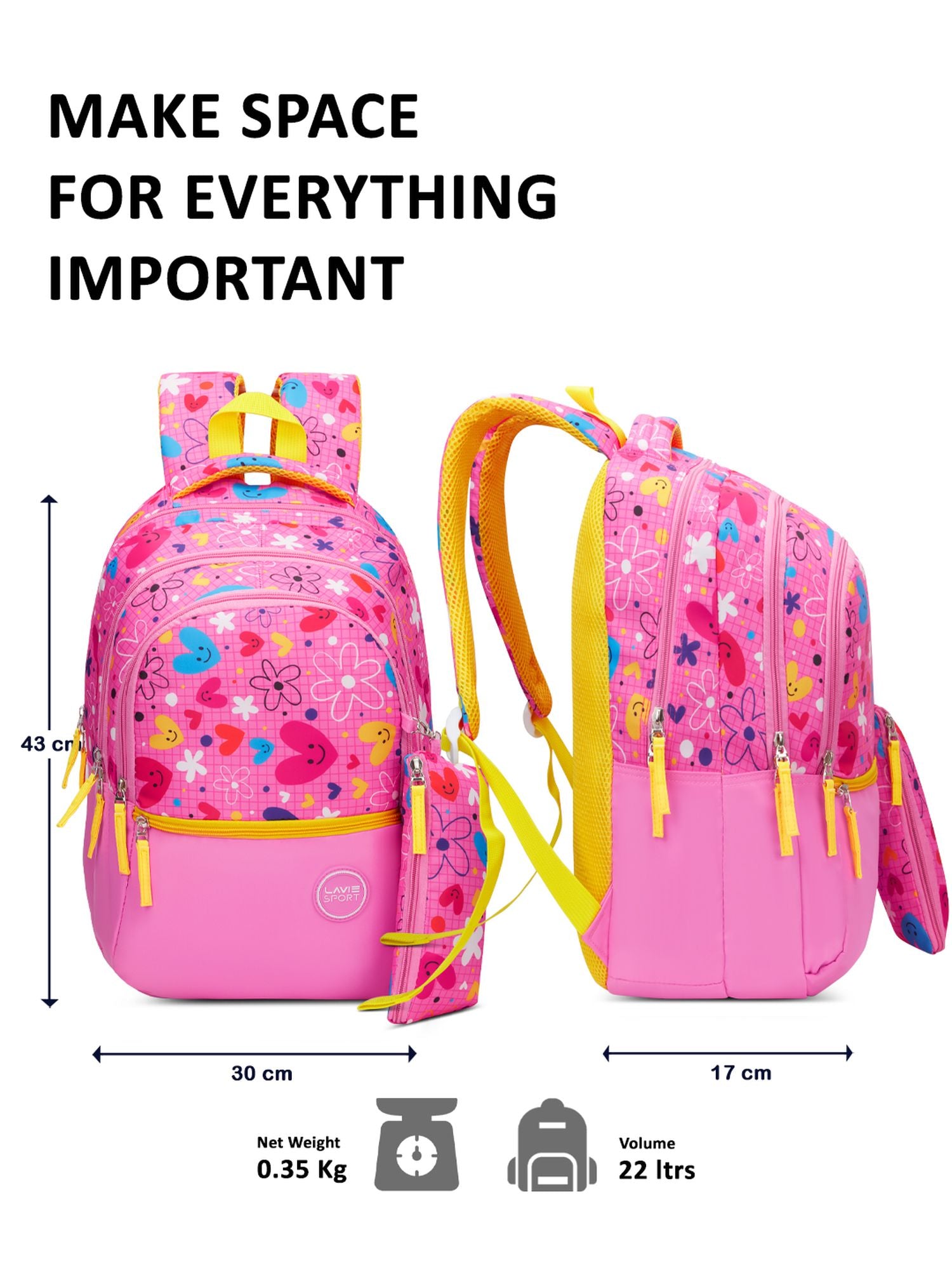 Cupcake Printed Backpack Pink
