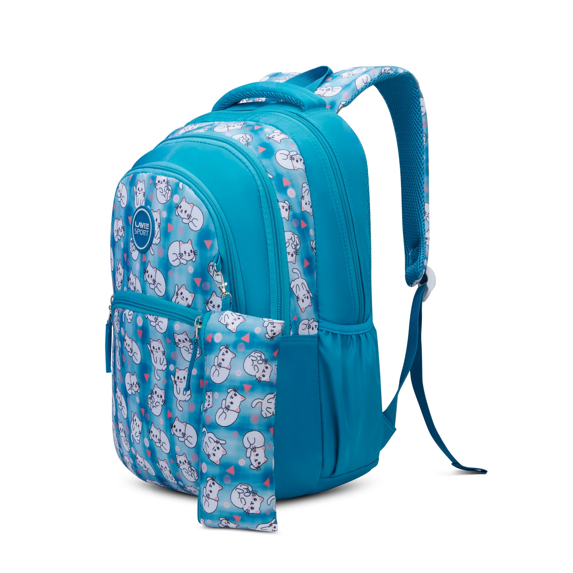 Whisker Printed Backpack Blue