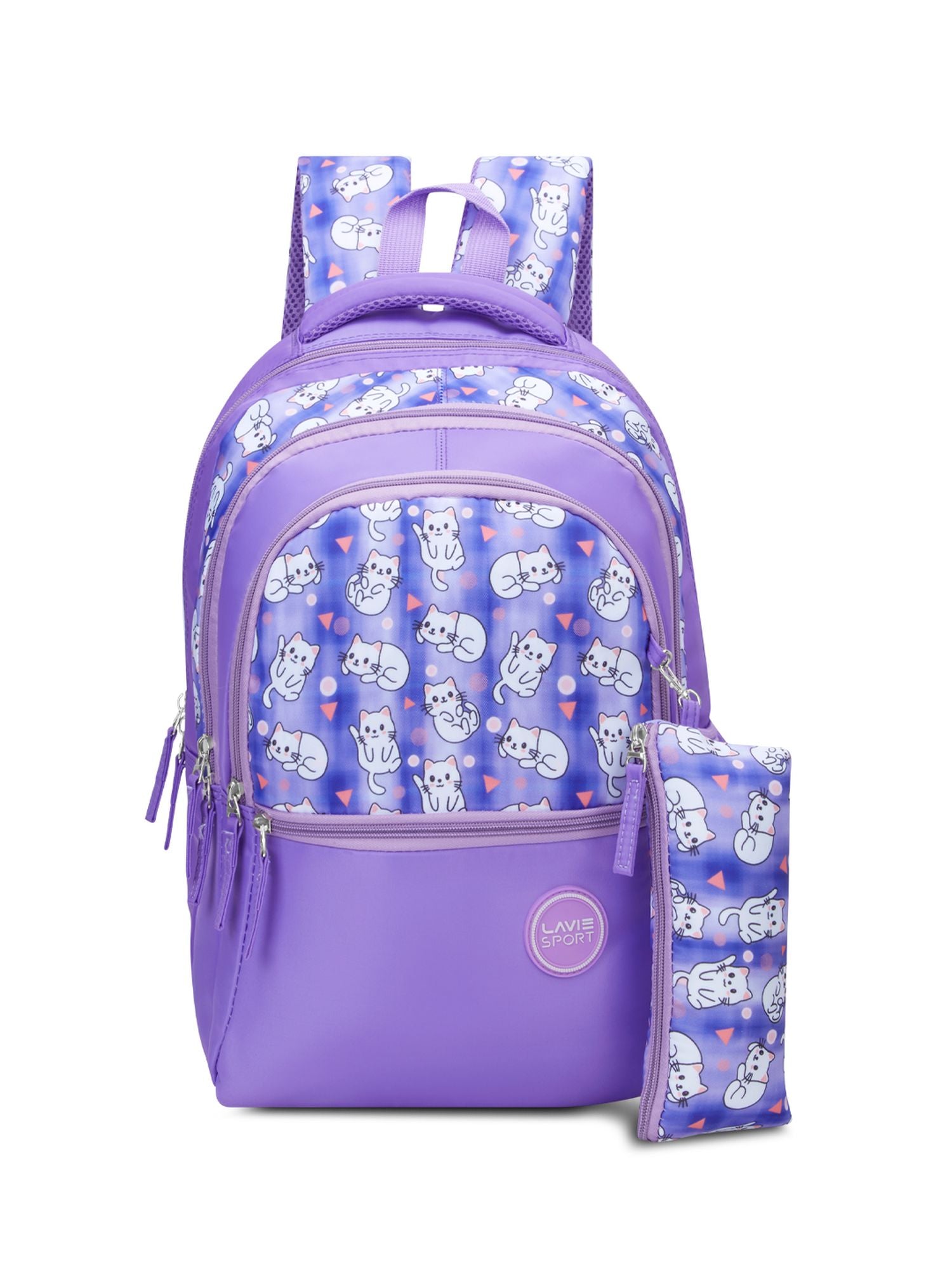 Whisker Printed Backpack Lilac