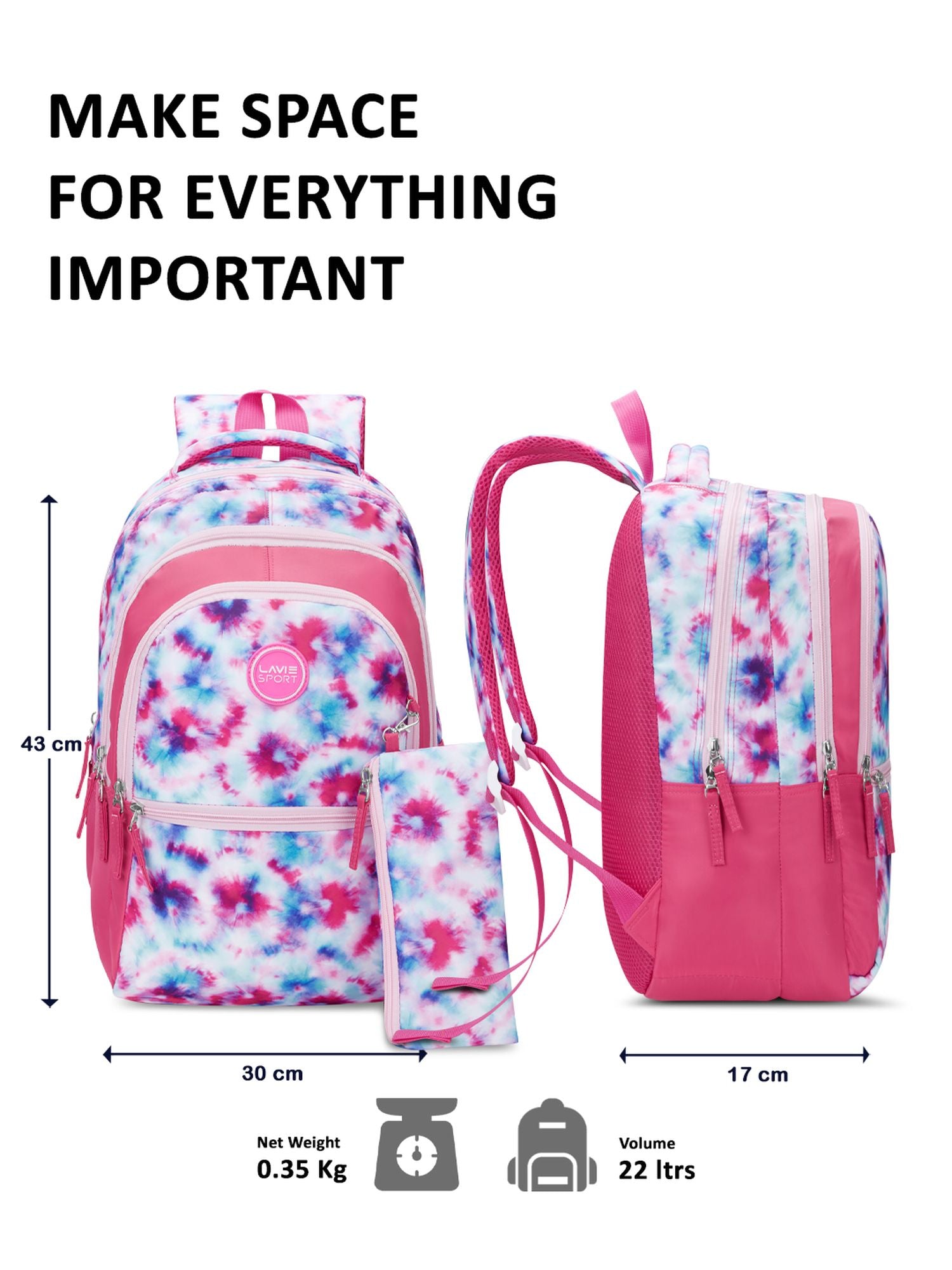 Dreamscape Printed Backpack Pink