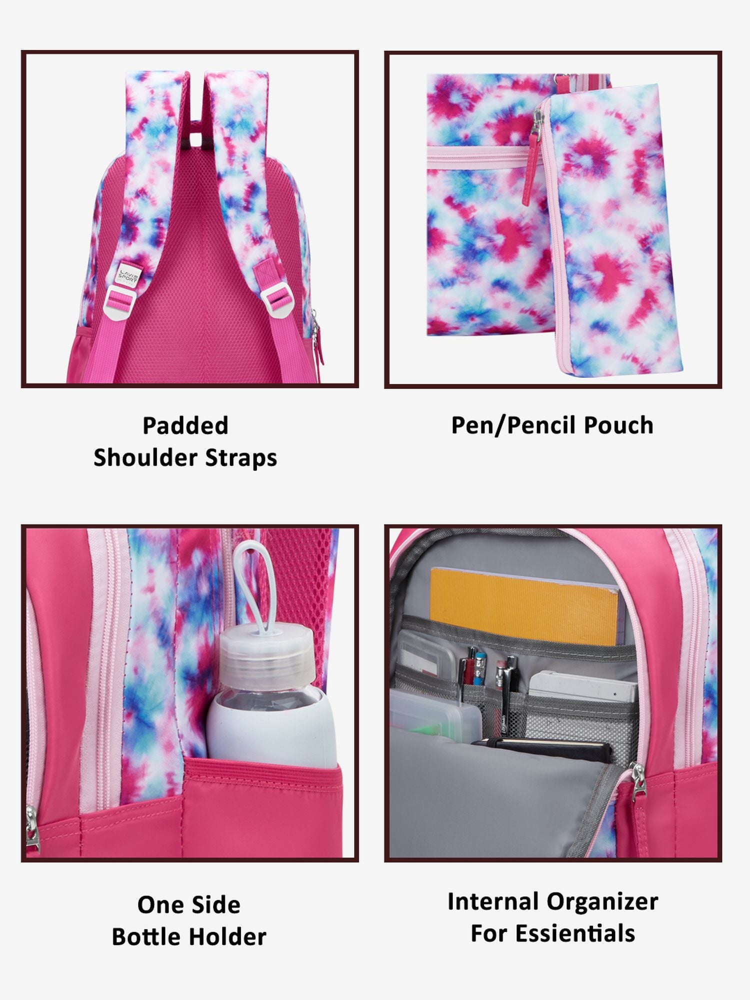 Dreamscape Printed Backpack Pink
