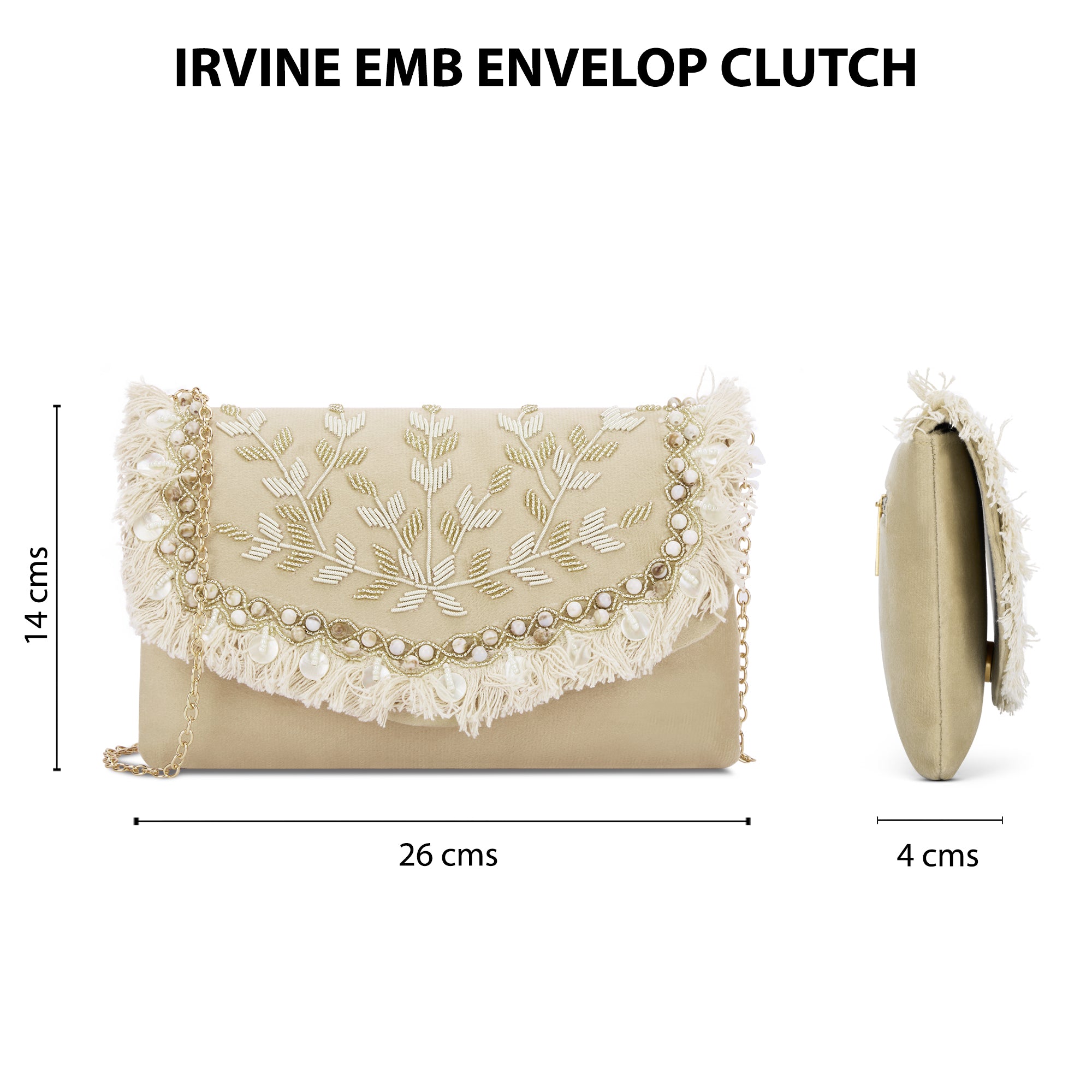 Irvine Medium Emb Envelop Clutch