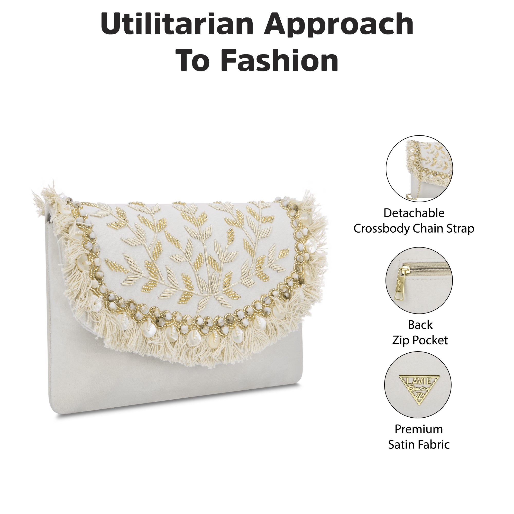 Irvine Medium Emb Envelop Clutch