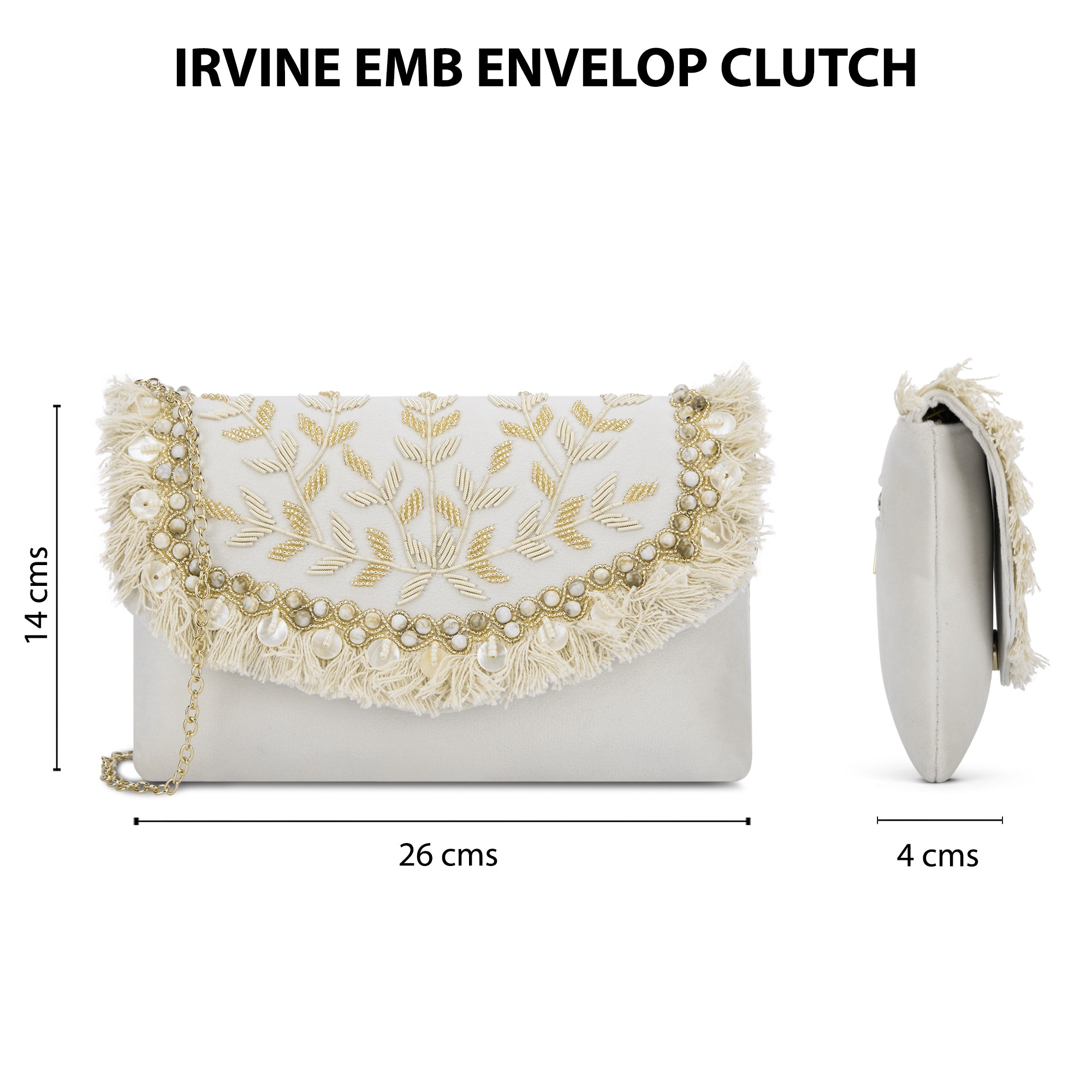 Irvine Medium Emb Envelop Clutch