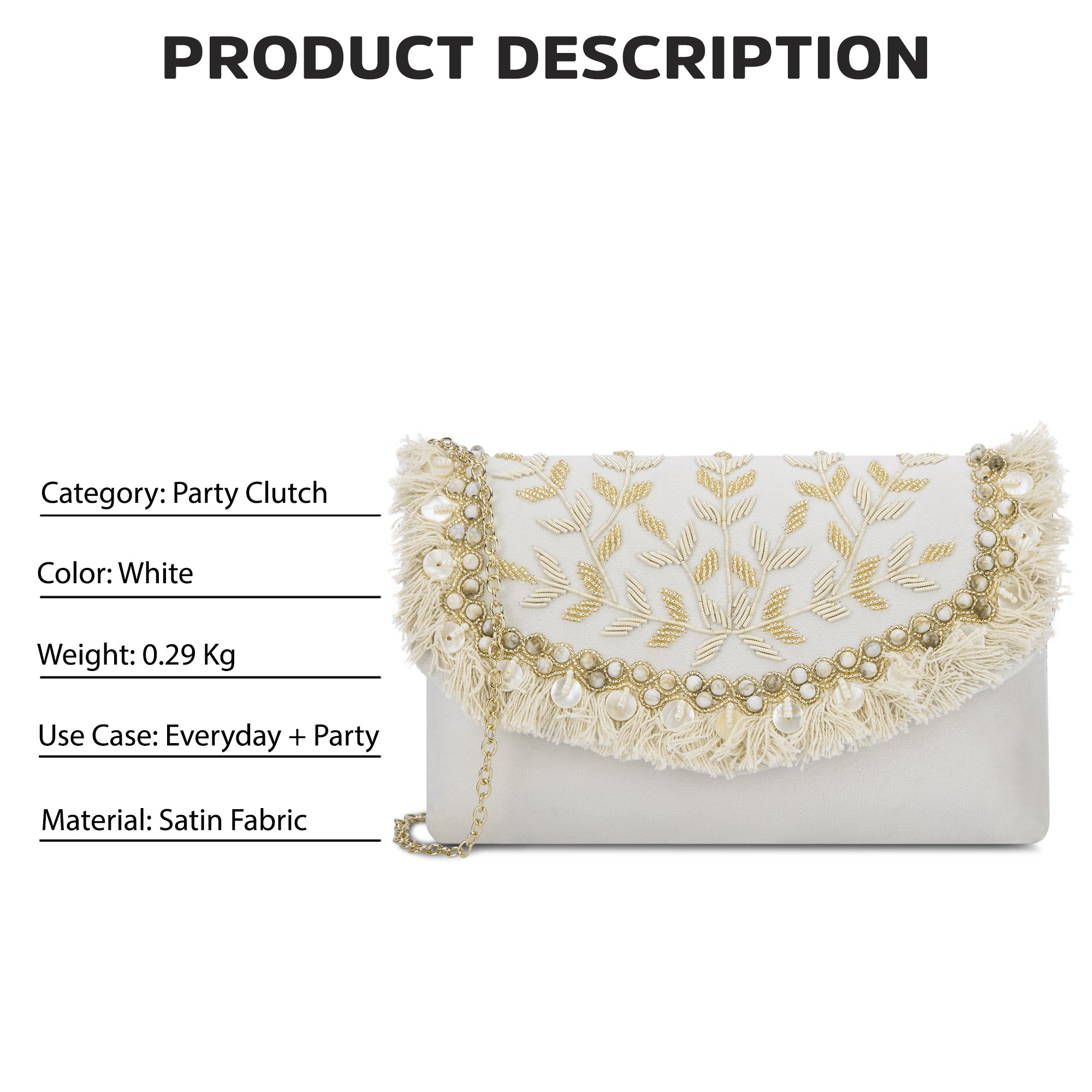 Irvine Medium Emb Envelop Clutch