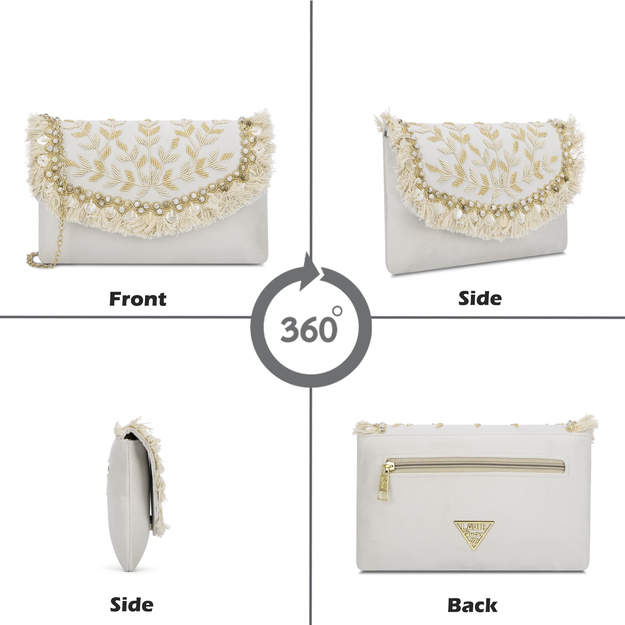 Irvine Medium Emb Envelop Clutch