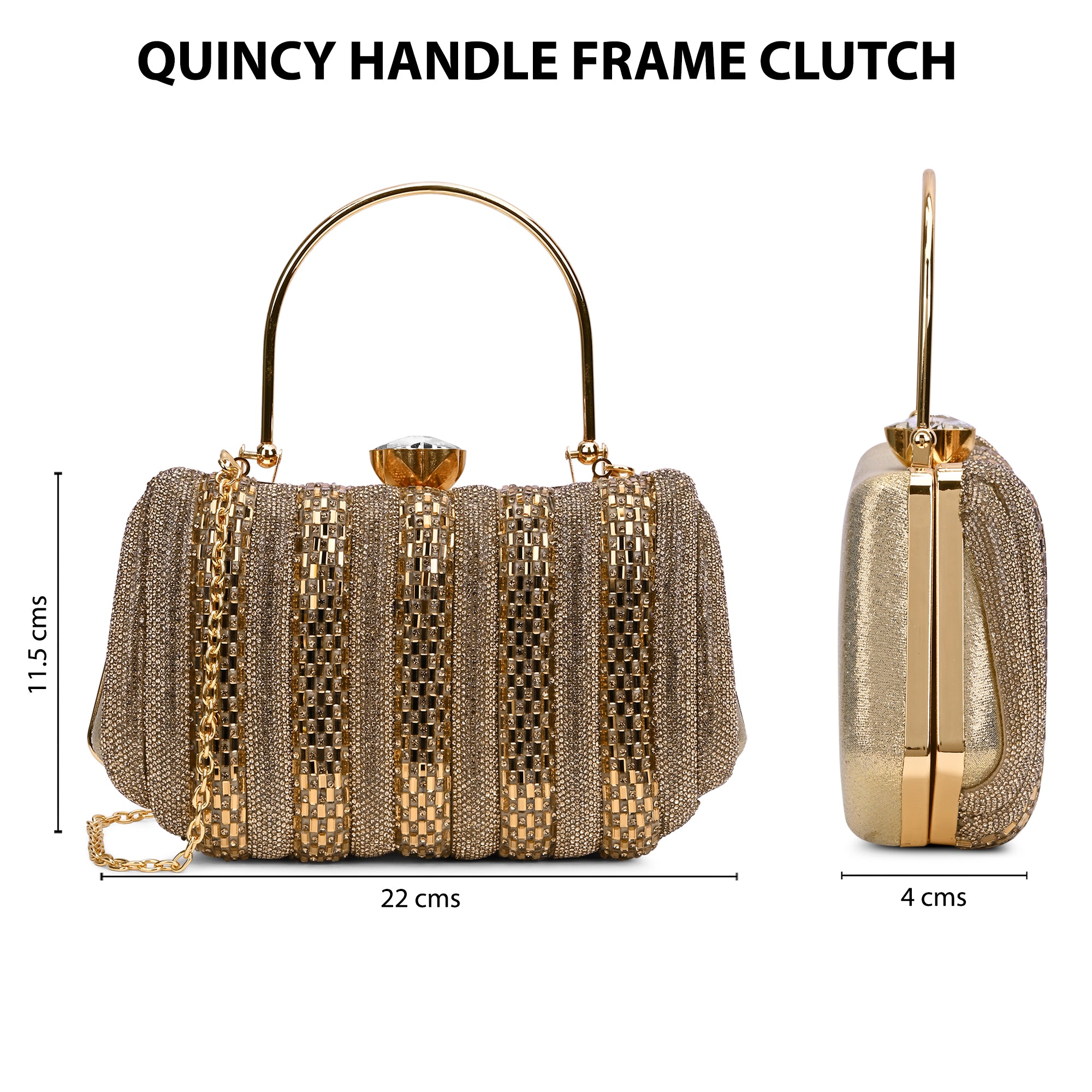 Quincy Handle Medium Frame Clutch