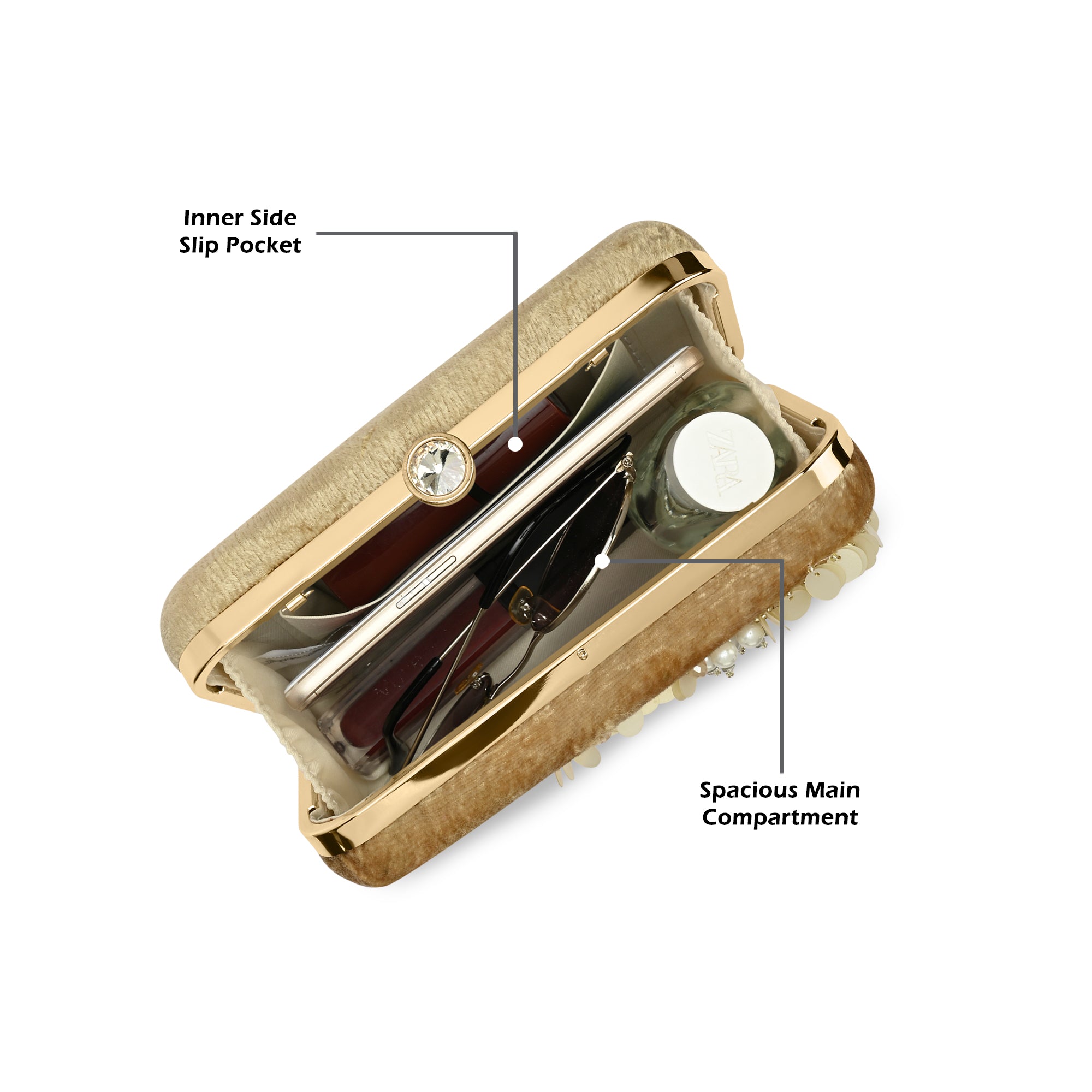 Eris Square Medium Frame Clutch