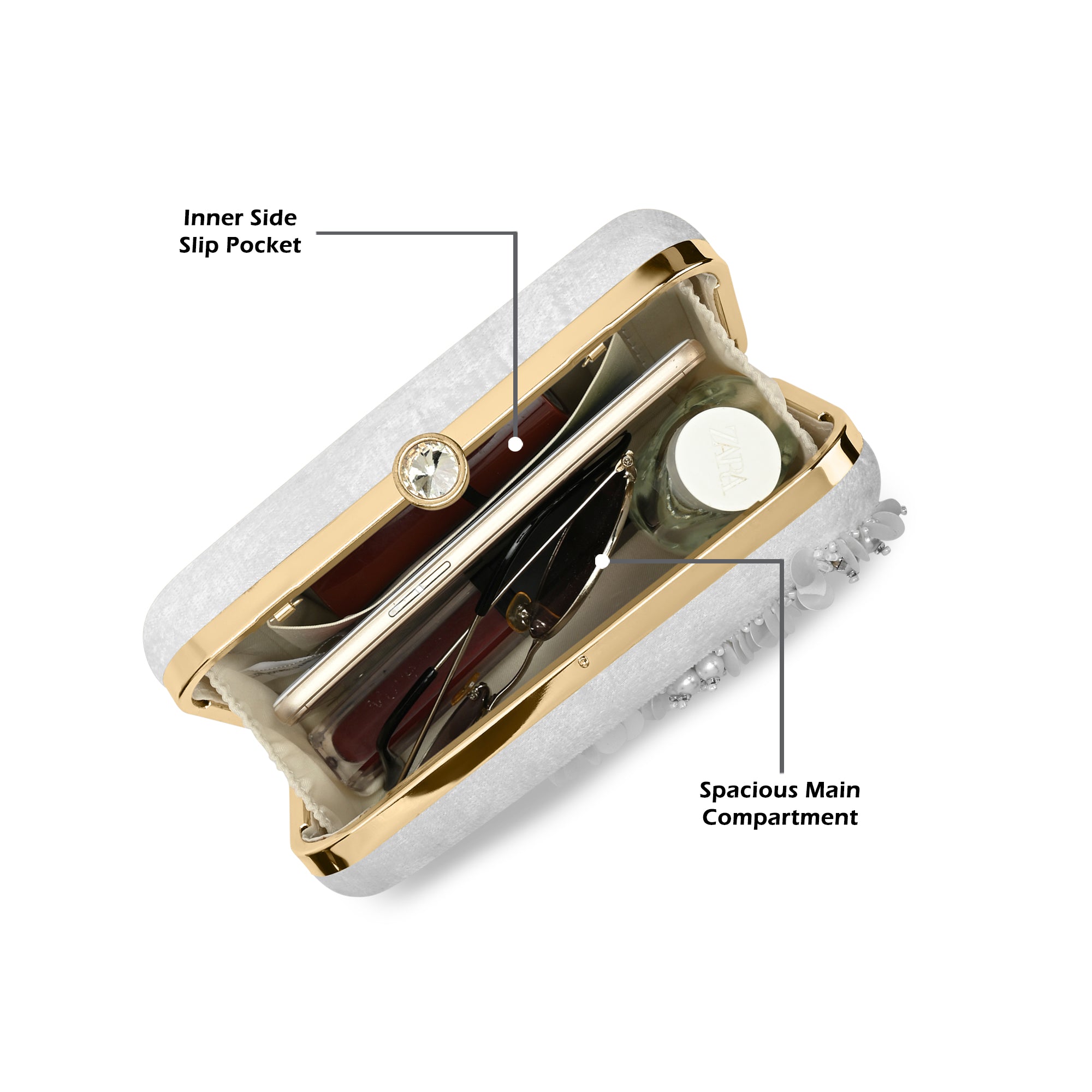 Eris Square Medium Frame Clutch