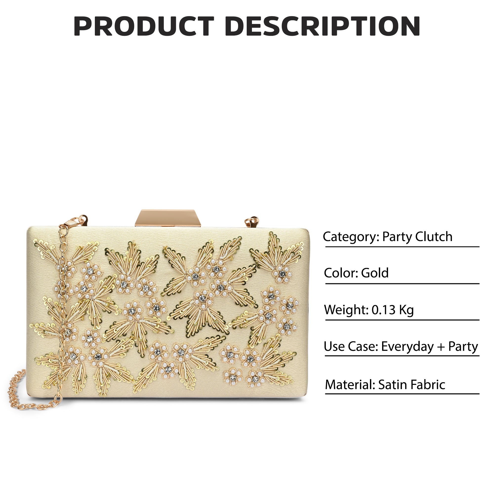 Ogden Embroyidery Large Frame Clutch