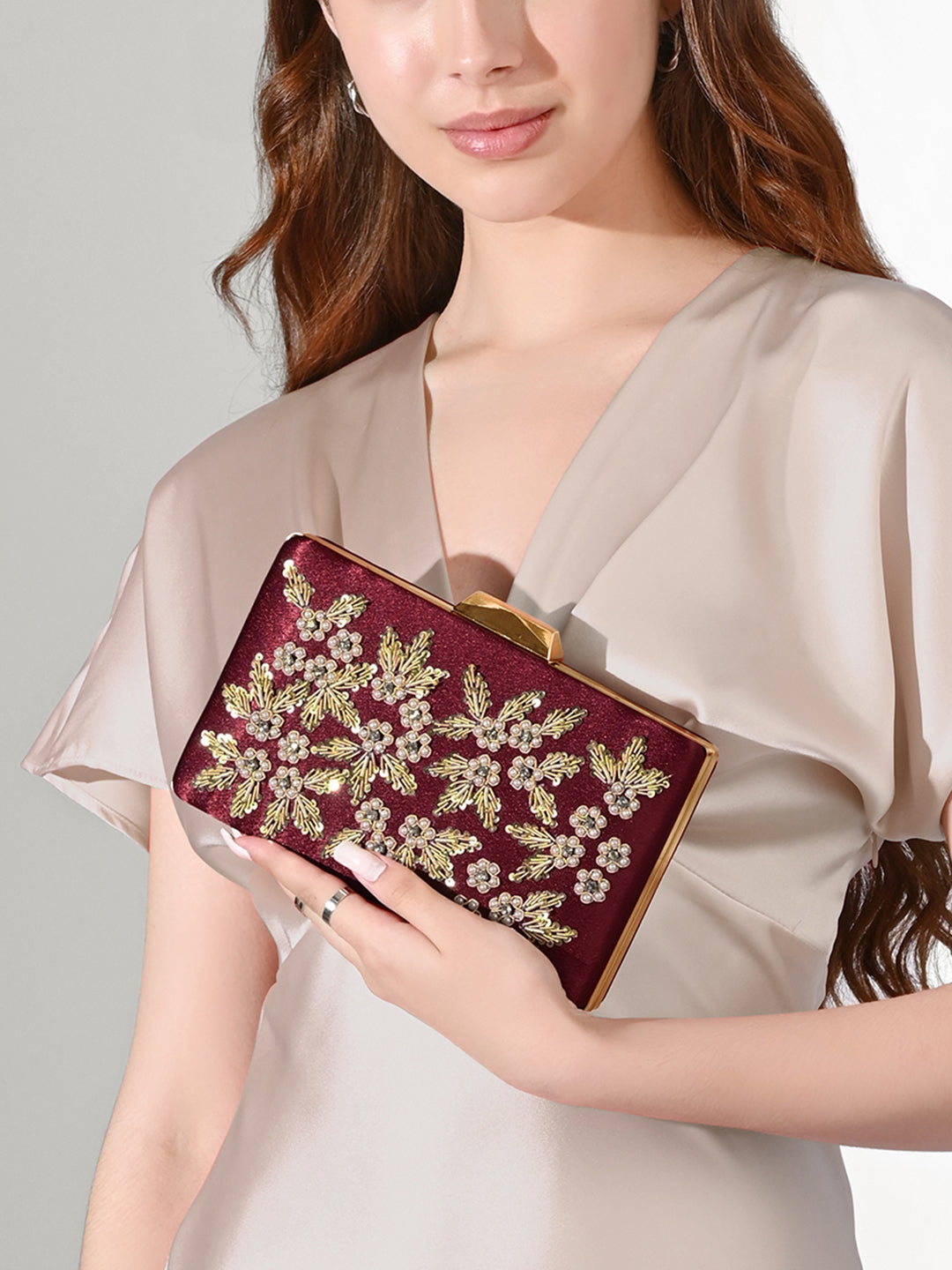 Ogden Embroyidery Large Frame Clutch