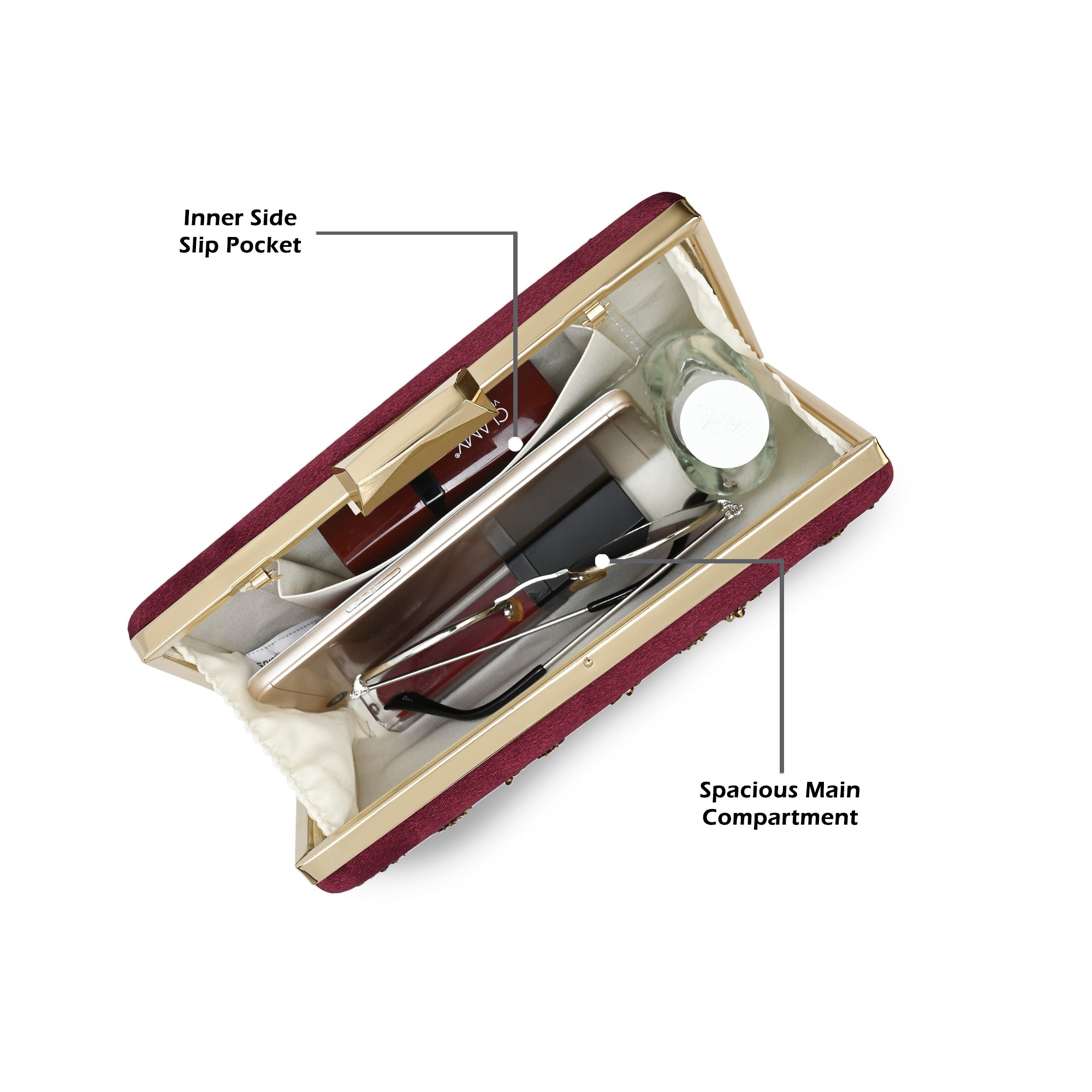 Ogden Embroyidery Large Frame Clutch