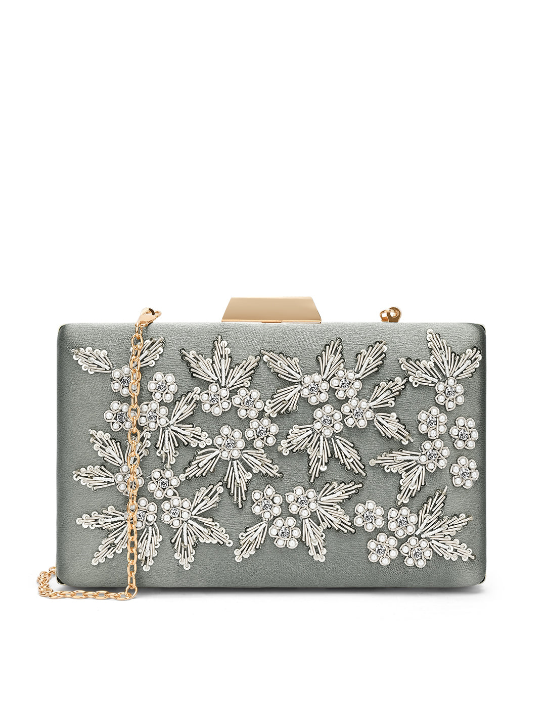 Ogden Embroyidery Large Frame Clutch