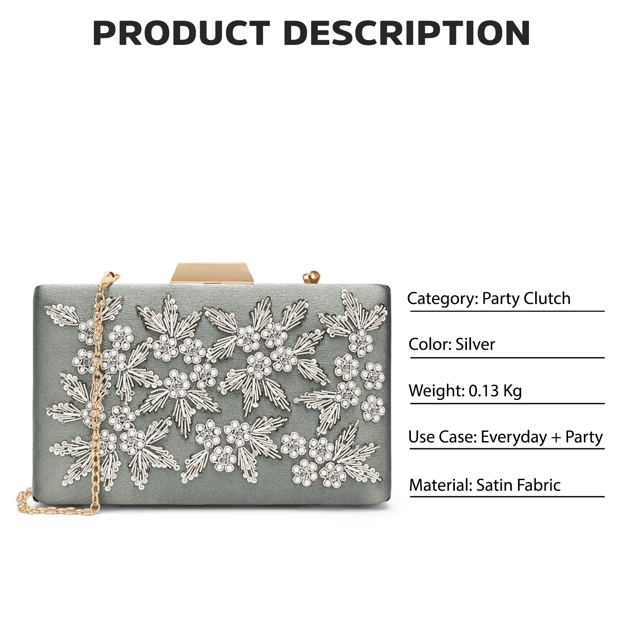 Ogden Embroyidery Large Frame Clutch