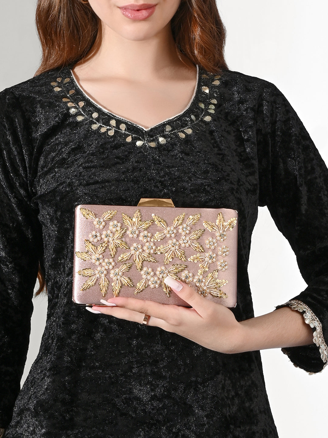 Ogden Embroyidery Large Frame Clutch