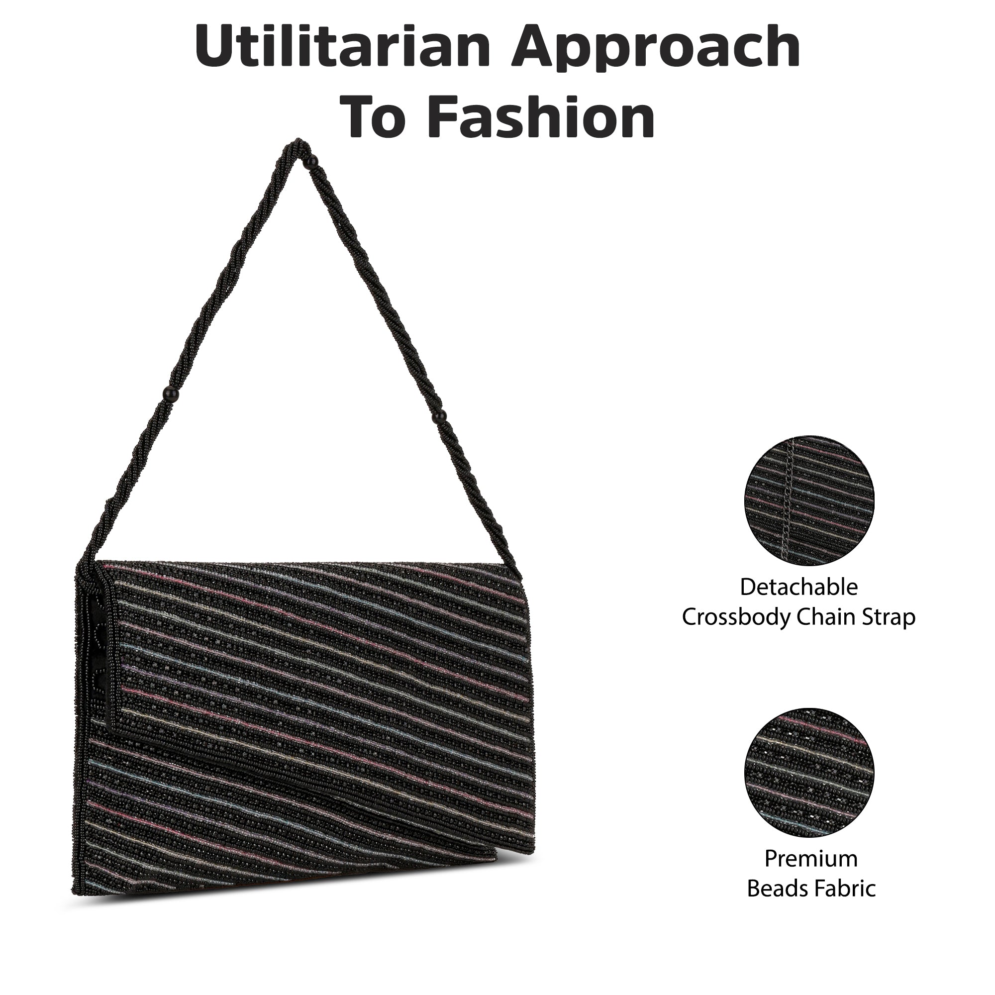 Roanoke Beads Envelop Large Clutch