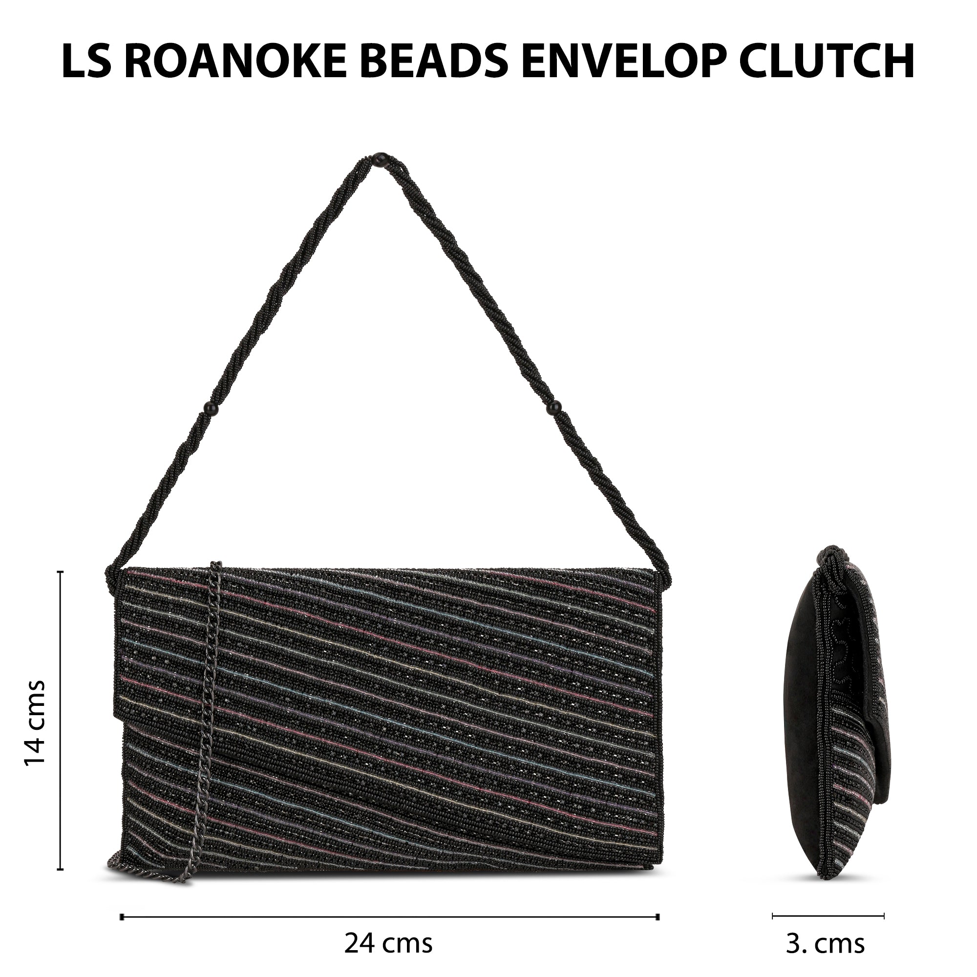 Roanoke Beads Envelop Large Clutch
