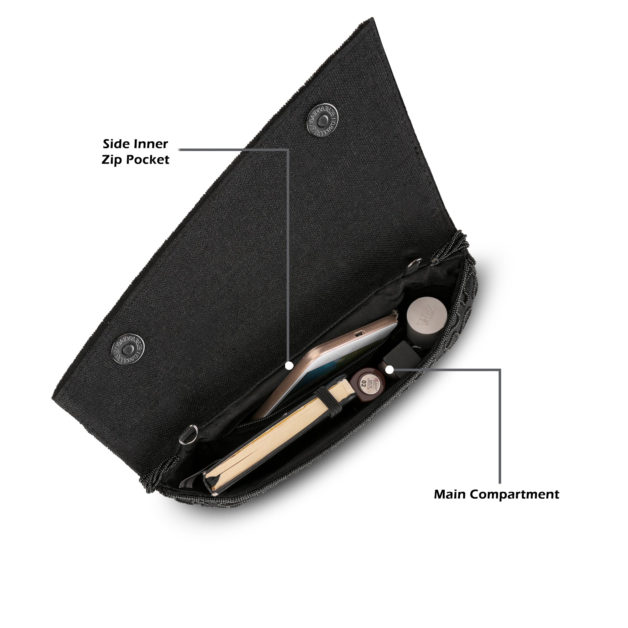 Roanoke Beads Envelop Large Clutch