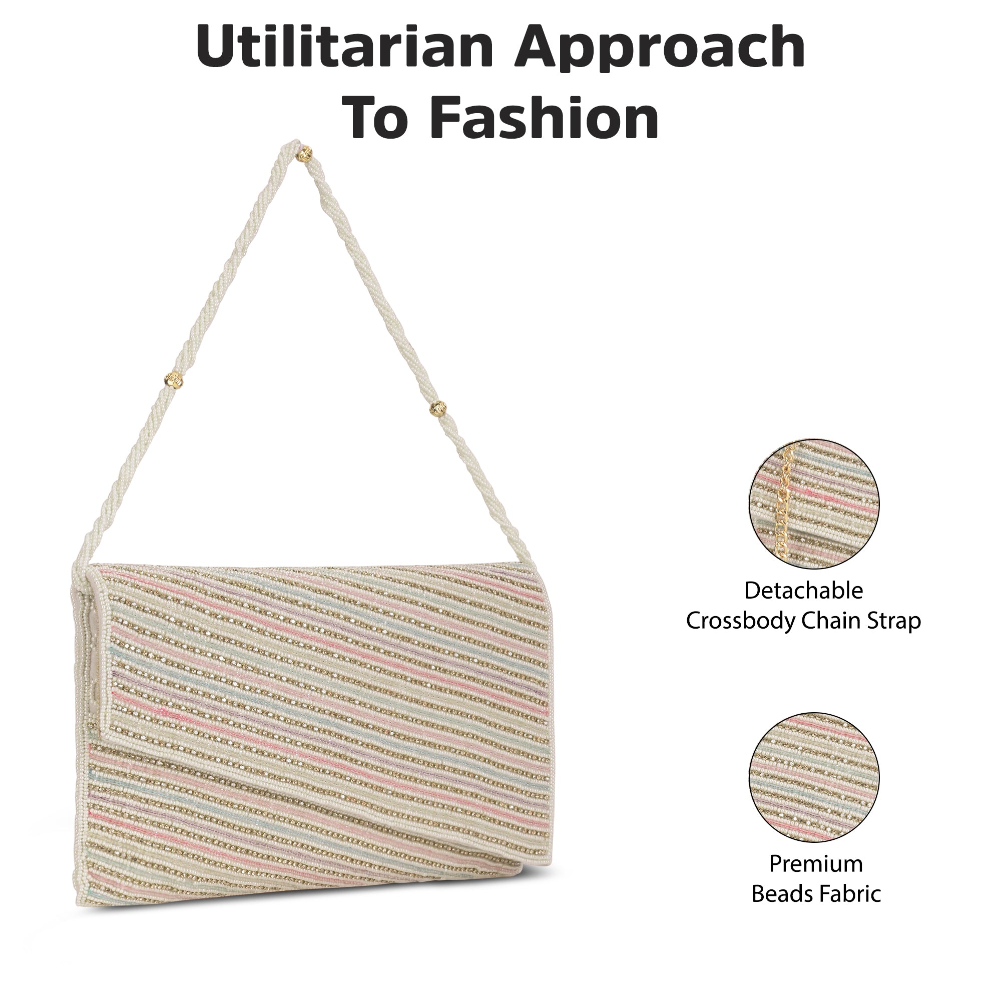 Roanoke Beads Envelop Large Clutch