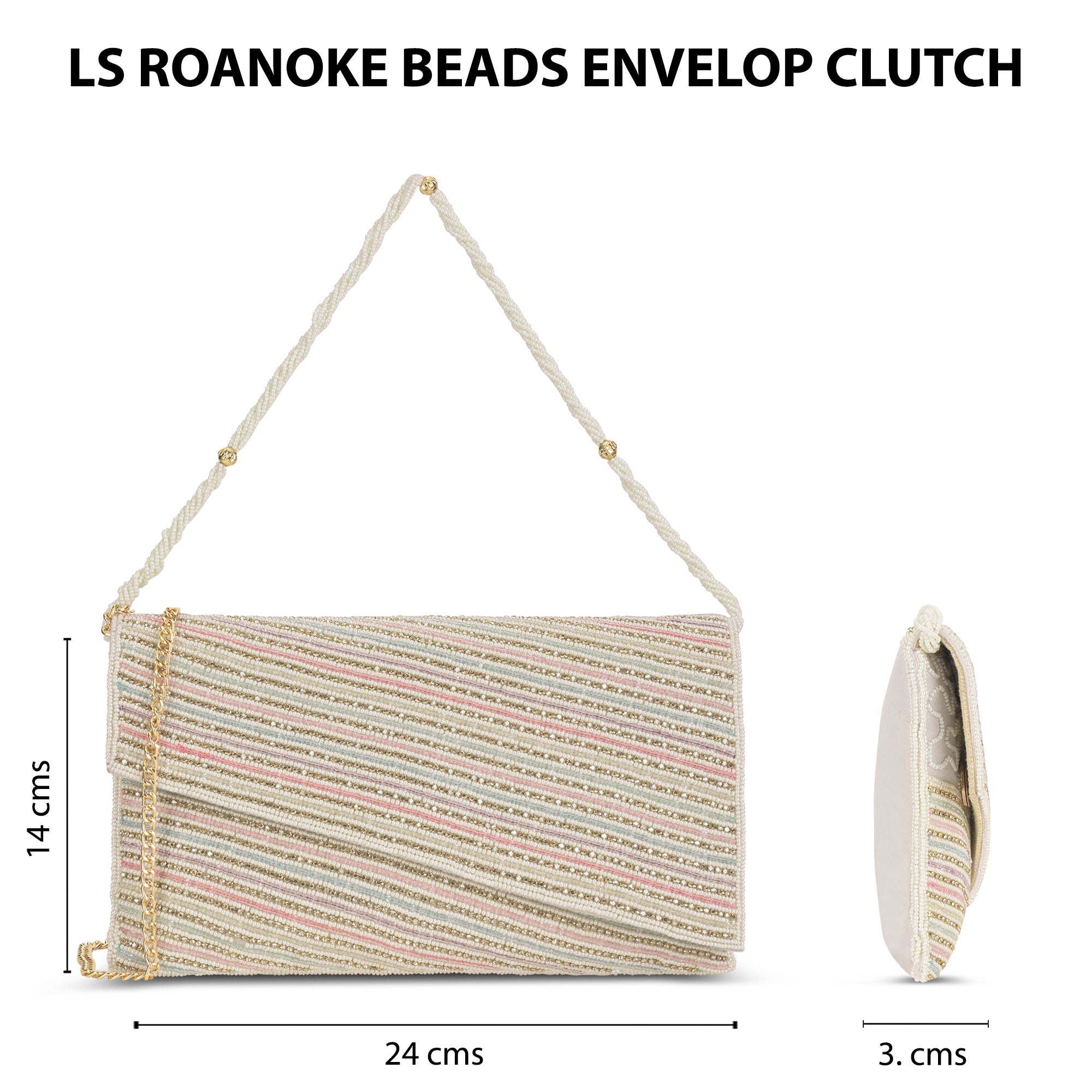 Roanoke Beads Envelop Large Clutch