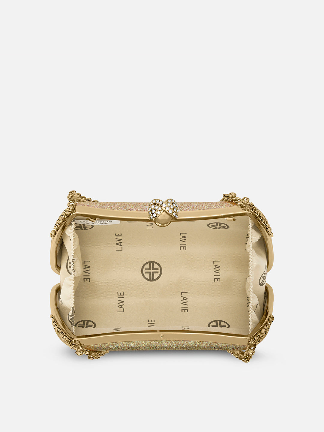 Updo Large Framed Clutch Gold