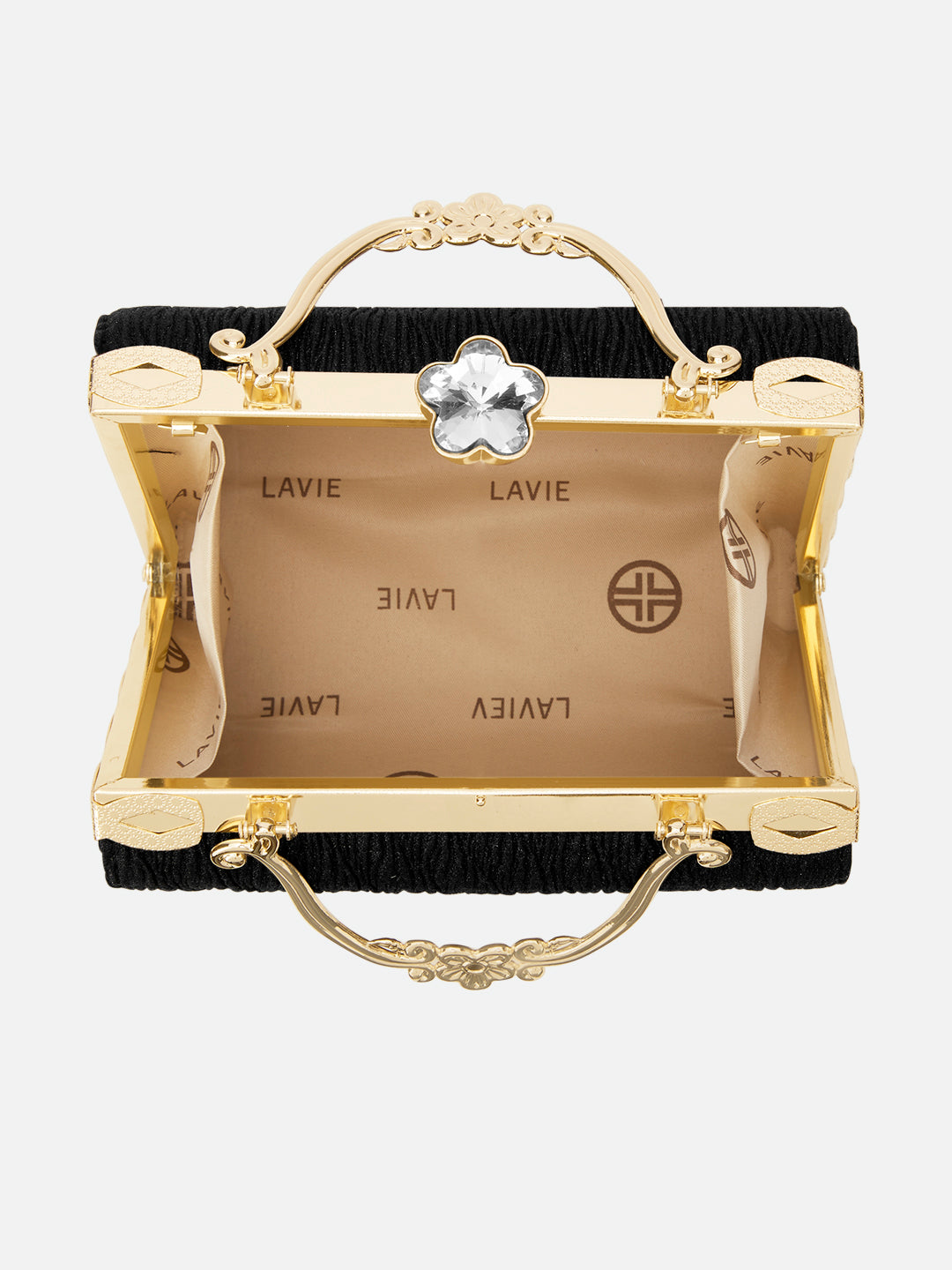 Glisten Small Framed Clutch Black