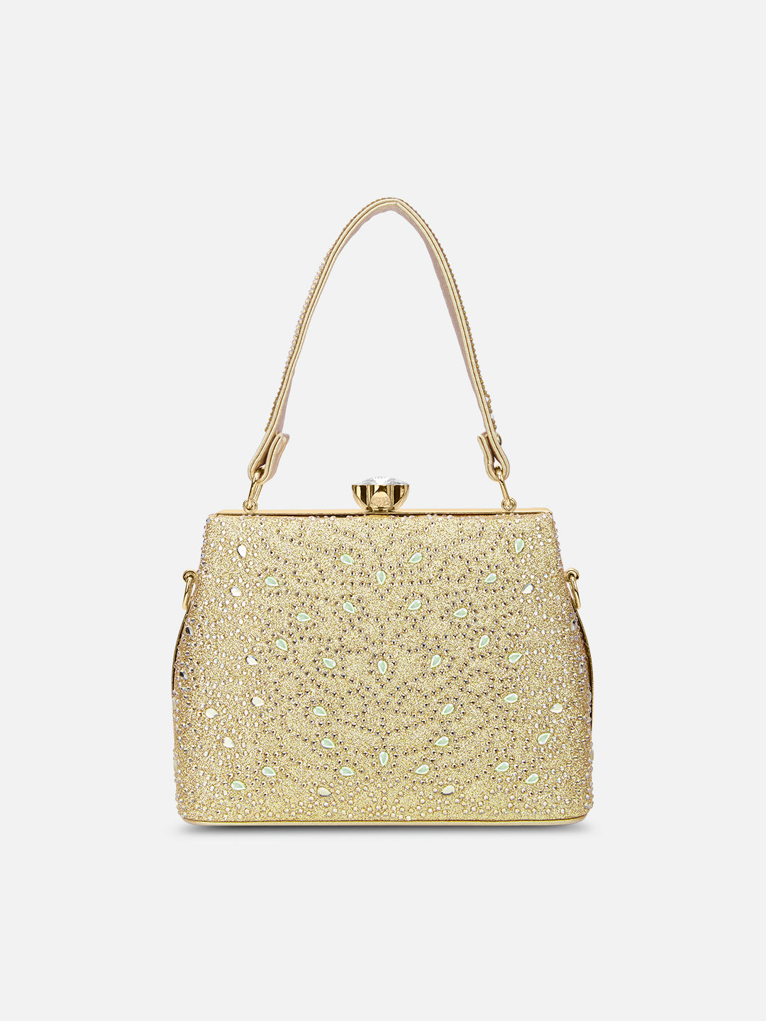 Flare Large Framed Clutch Gold