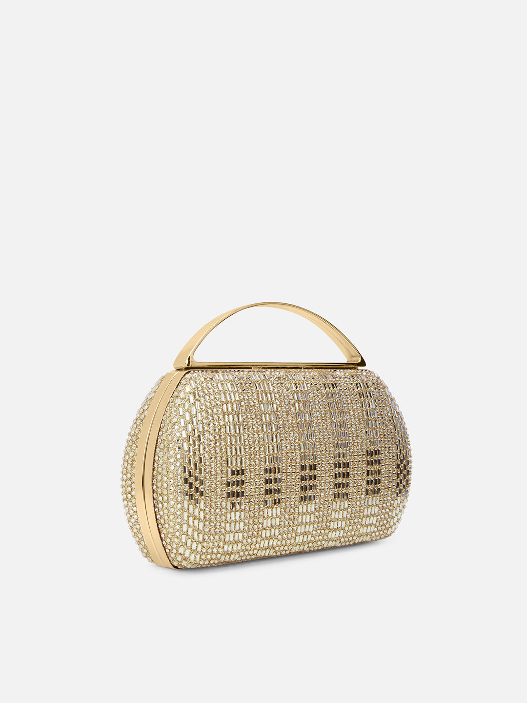 Bun Large Handle Clutch Gold