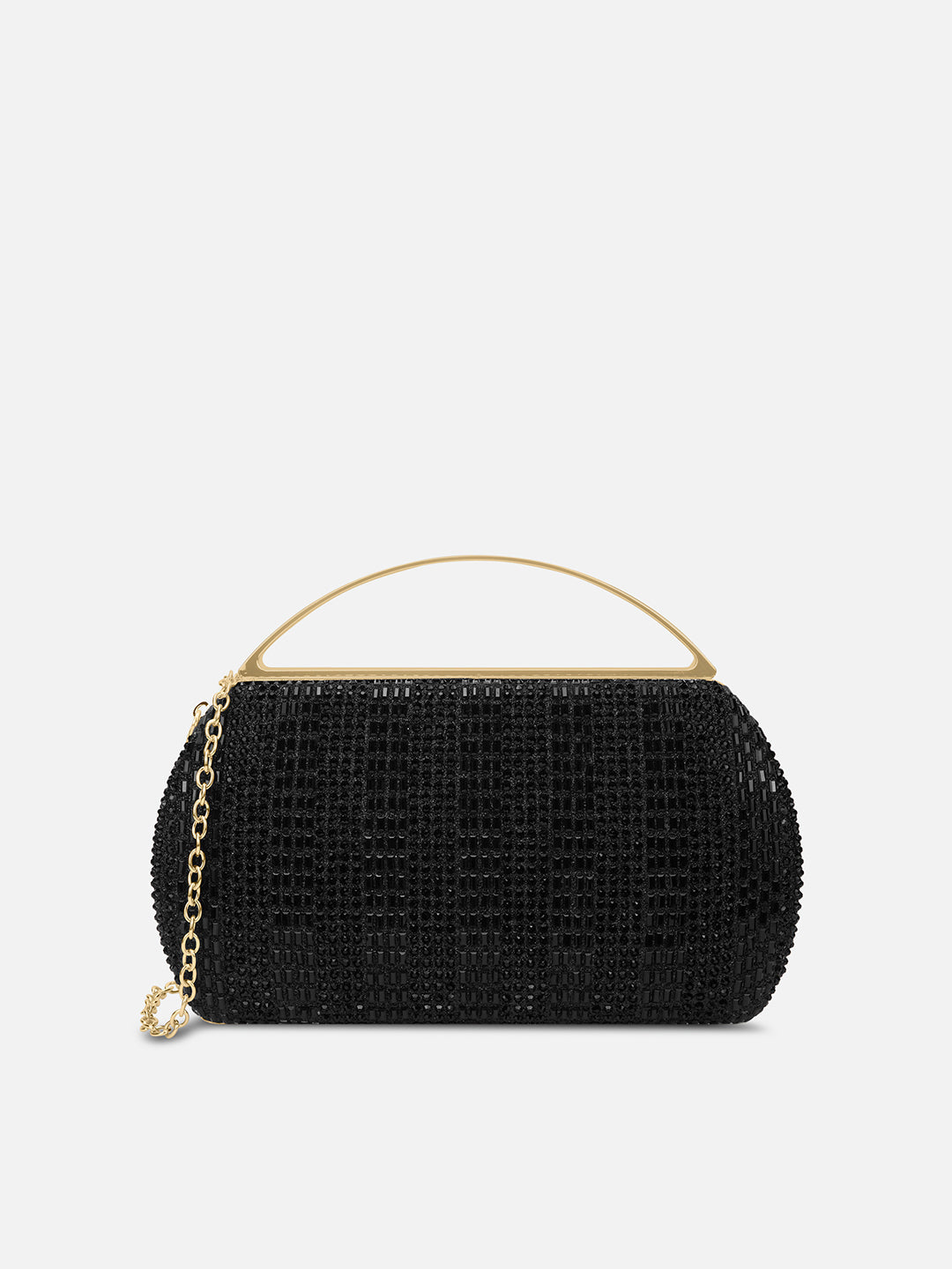 Bun Large Handle Clutch Black