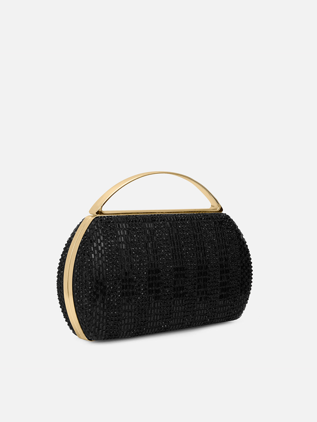 Bun Large Handle Clutch Black