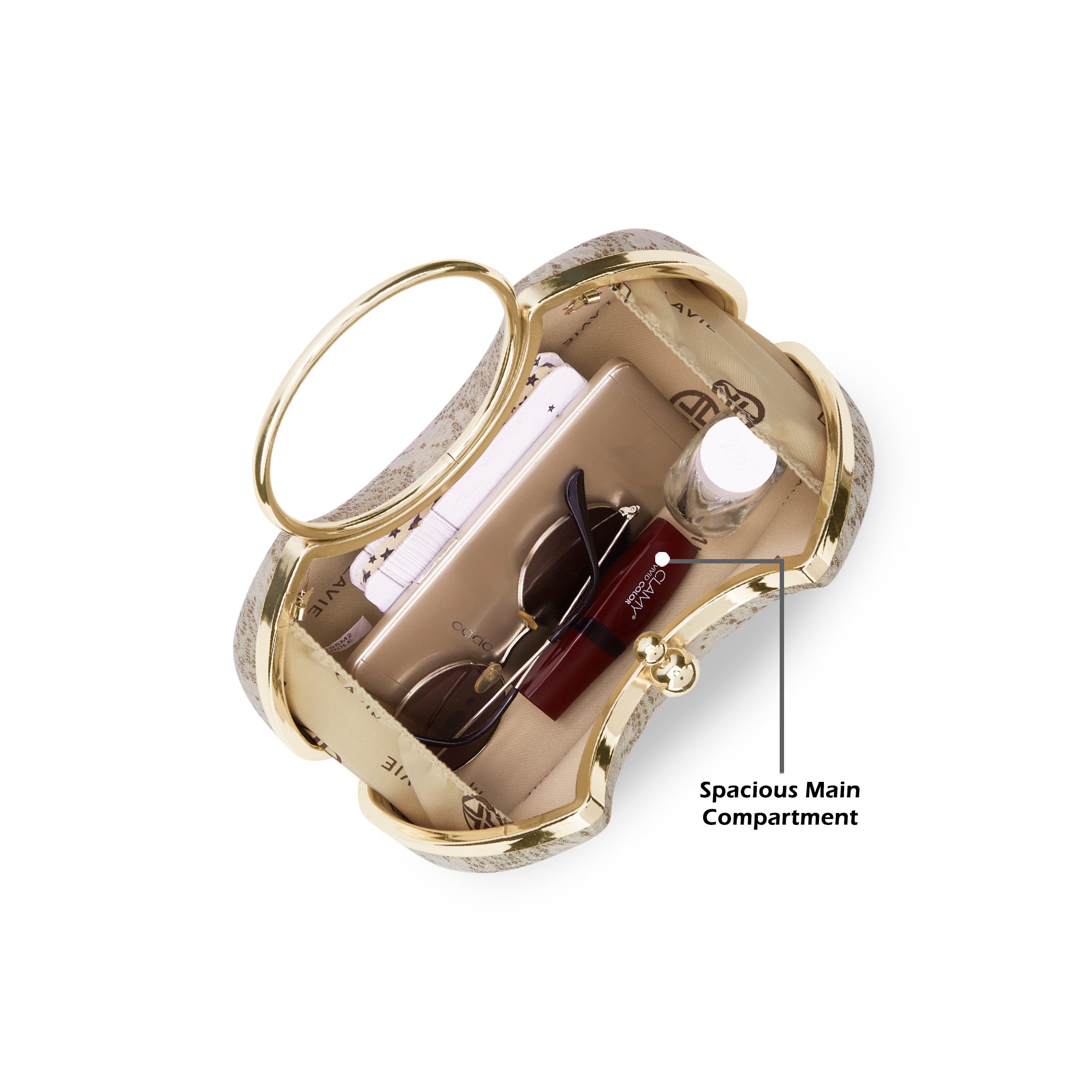 Adore Large Handle Clutch Gold