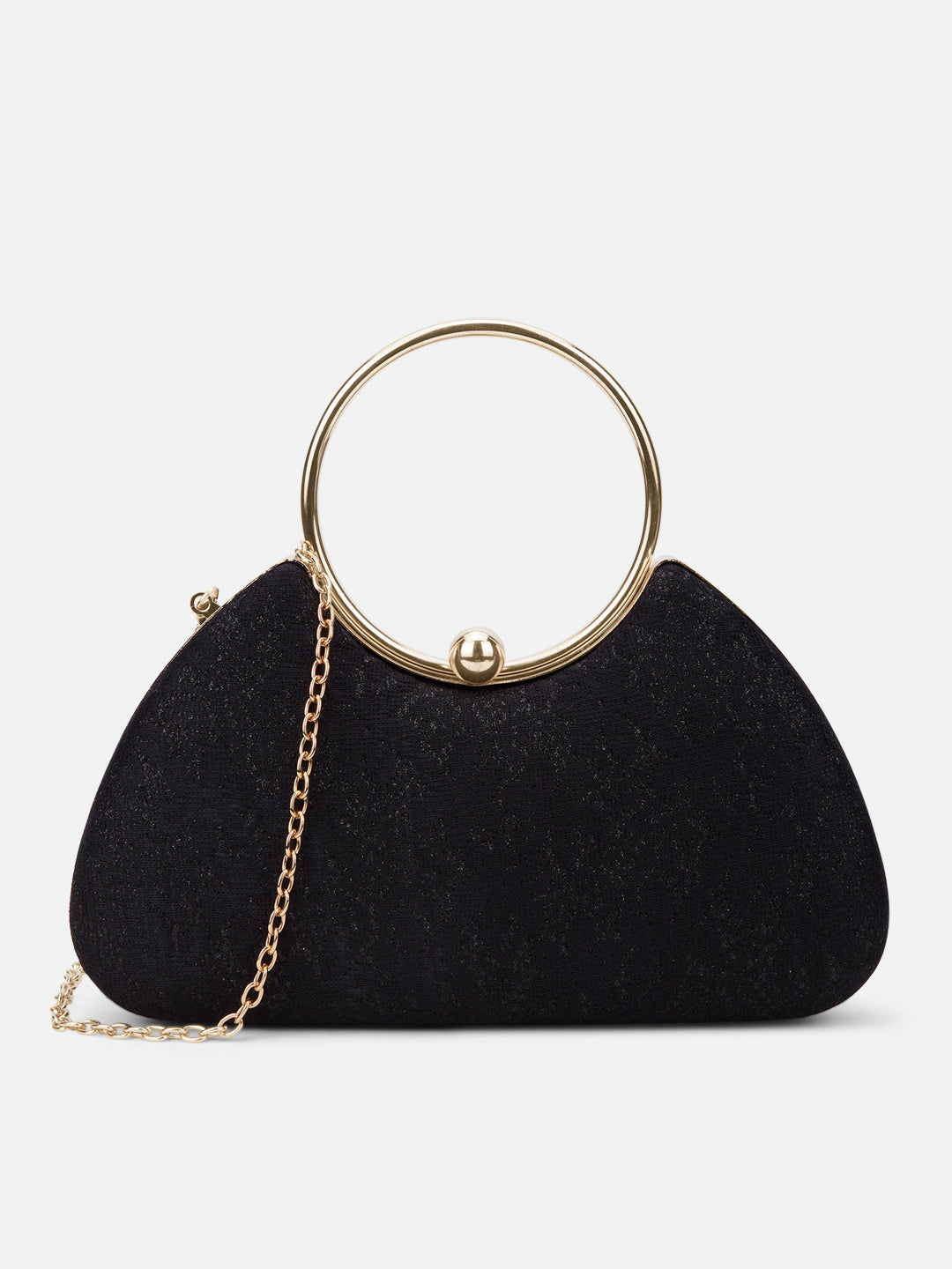 Adore Large Handle Clutch Black