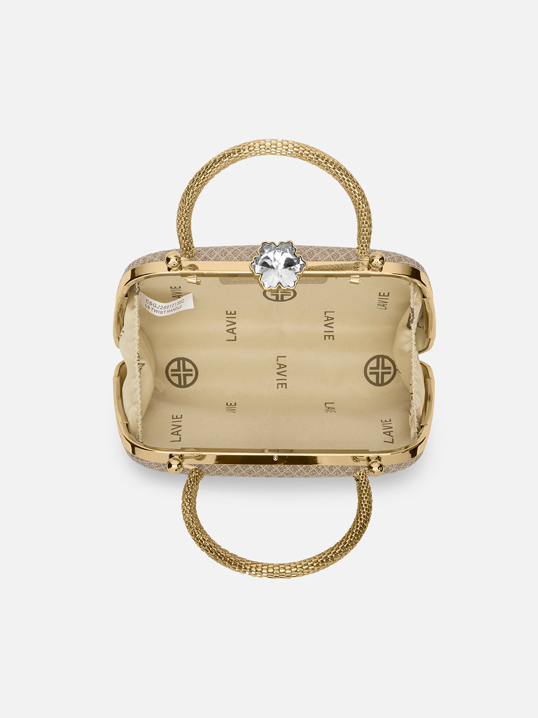 Twist Small Handle Clutch Gold