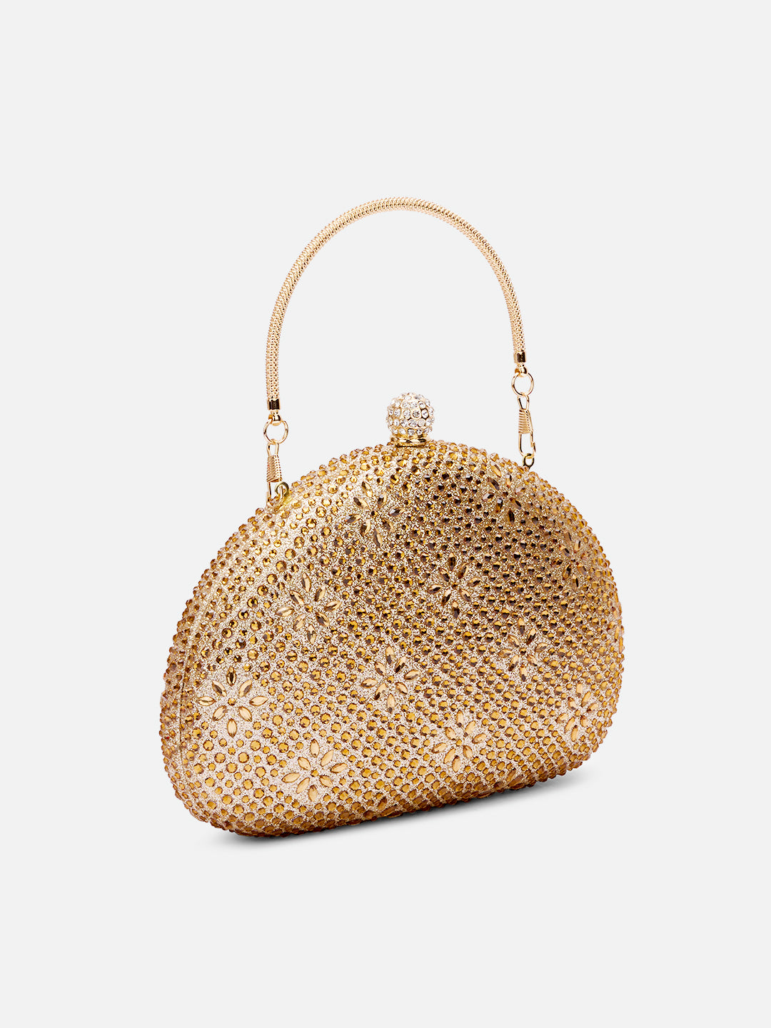 Hunson Oval Frame Clutch Gold