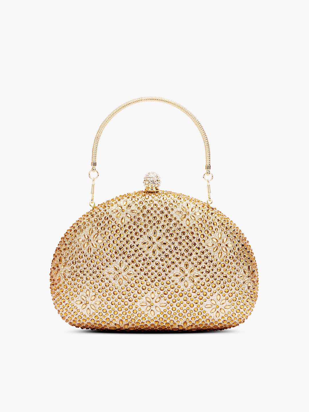 Hunson Oval Frame Clutch Gold