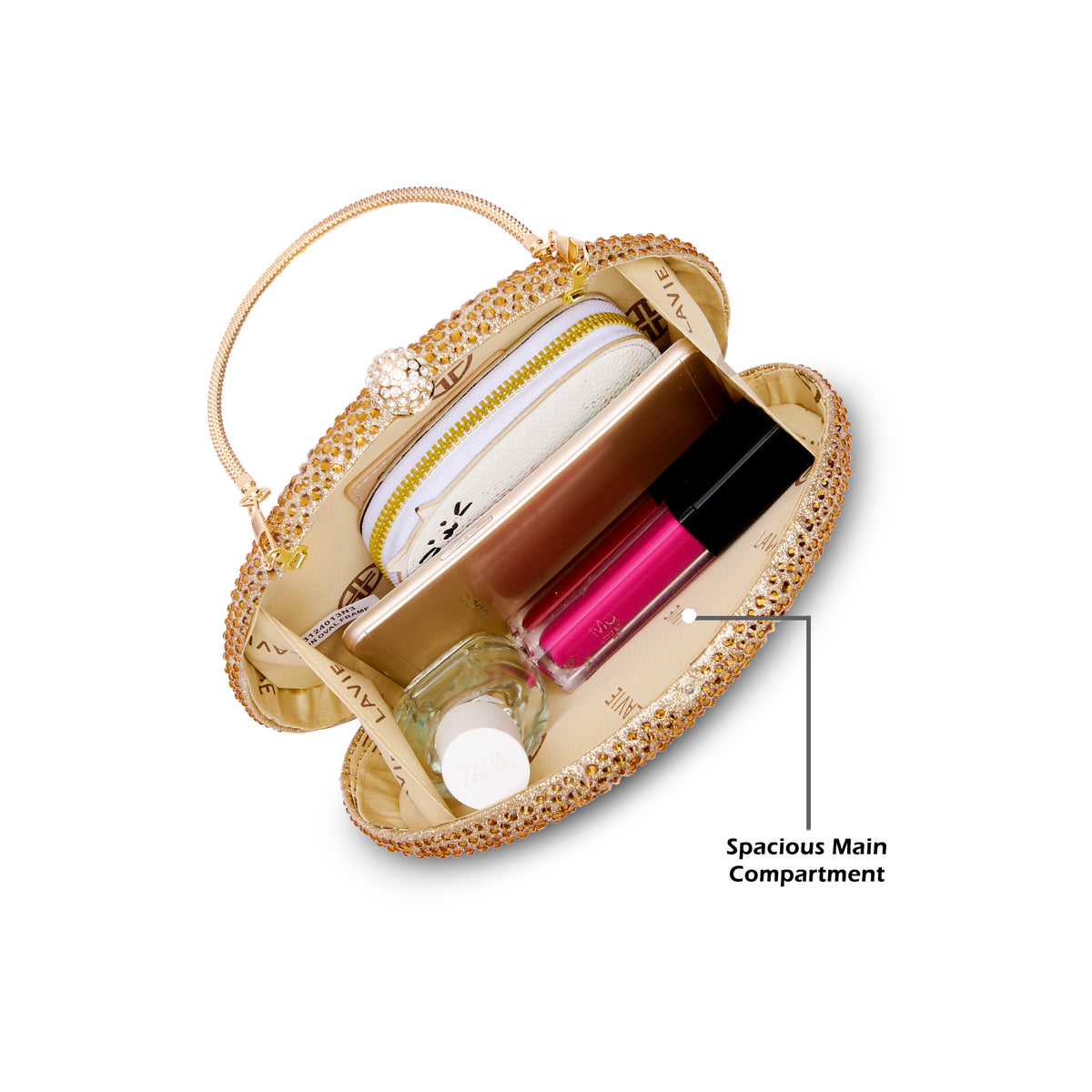 Hunson Oval Frame Clutch Gold