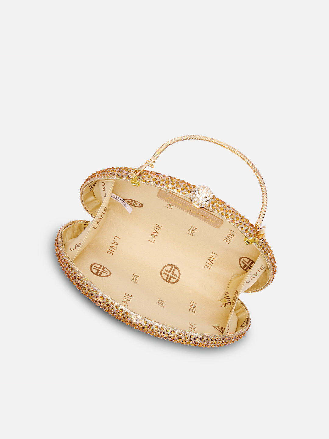 Hunson Oval Frame Clutch Gold