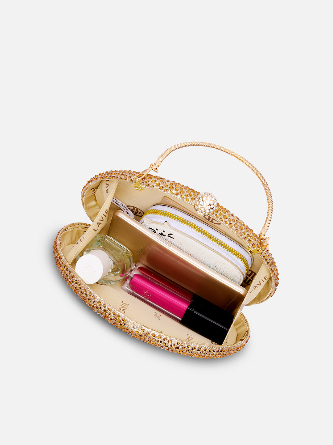 Hunson Oval Frame Clutch Gold