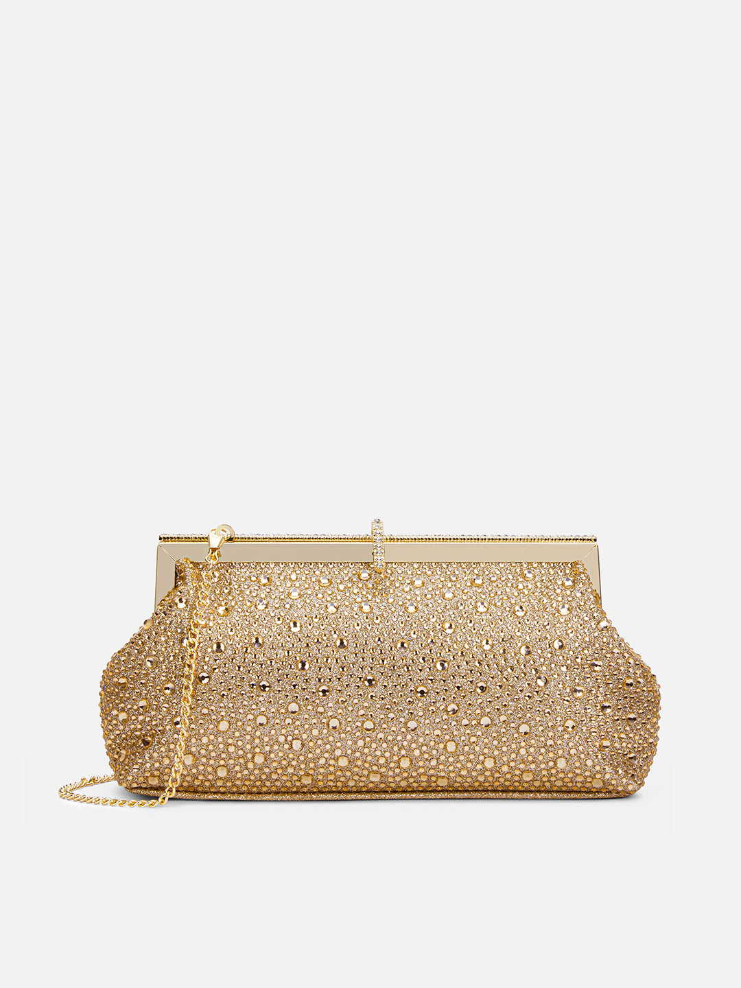 Madeira Beads Frame Clutch Gold