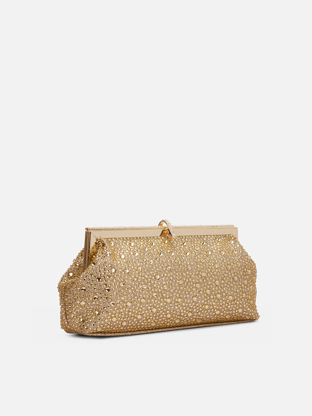 Madeira Beads Frame Clutch Gold