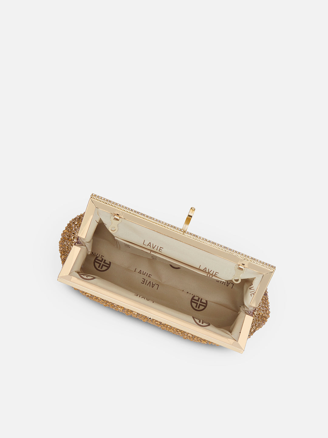 Madeira Beads Frame Clutch Gold
