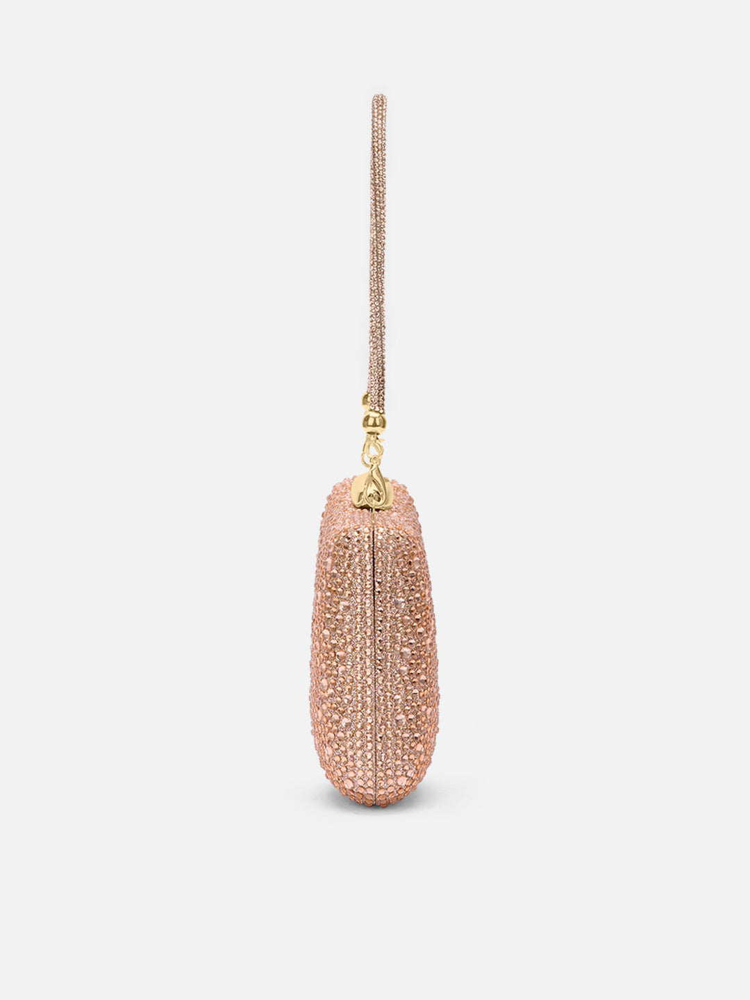 Peace Square Frame Clutch Rose Gold